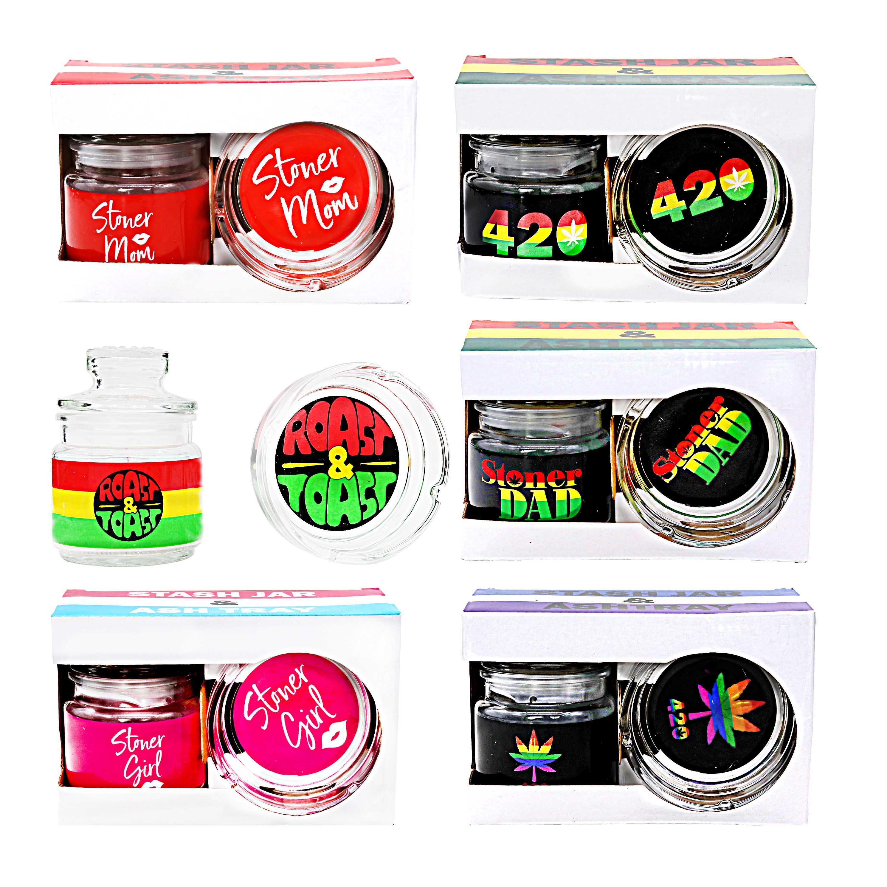 Glass Stash Jar And Ashtray Set product image