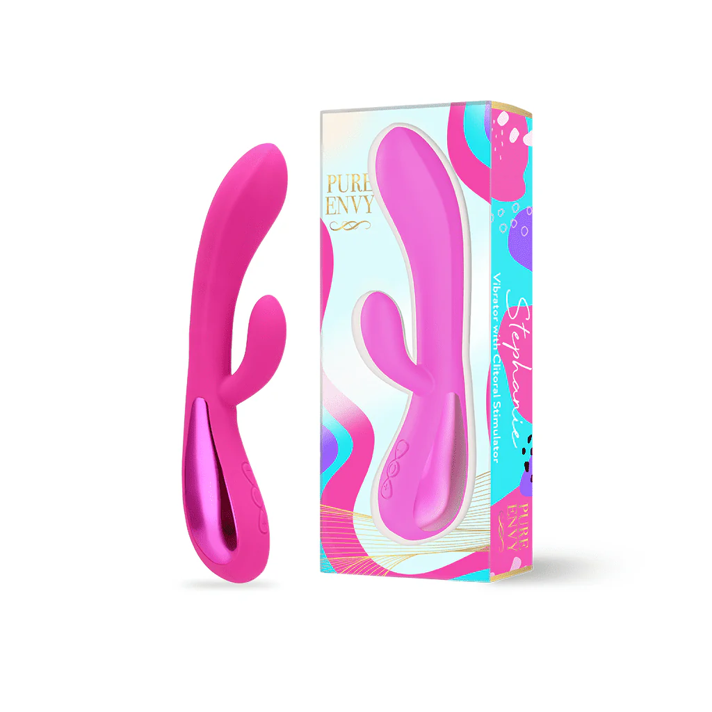 PURE ENVY Stephanie Rabbit And G-Spot Vibrator | Pink product image