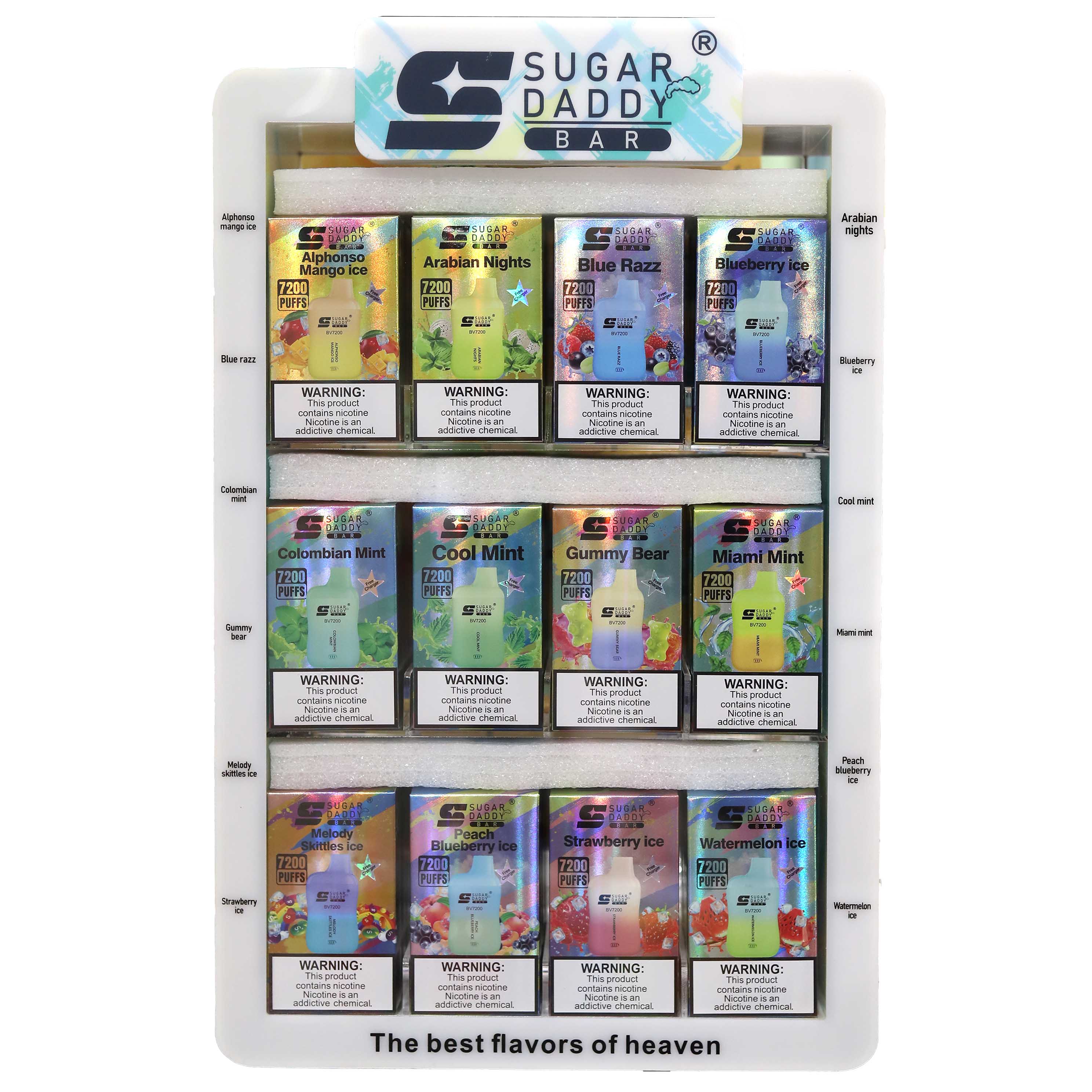 Sugar Daddy Bar 7200 Puffs LED Display  product image