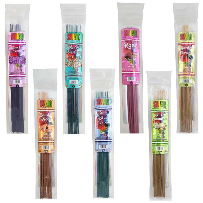 SWAG Premium Fragrance Incense Sticks With Display | 48 Pouches,30 Sticks,12 Flavors | 19 inch product image