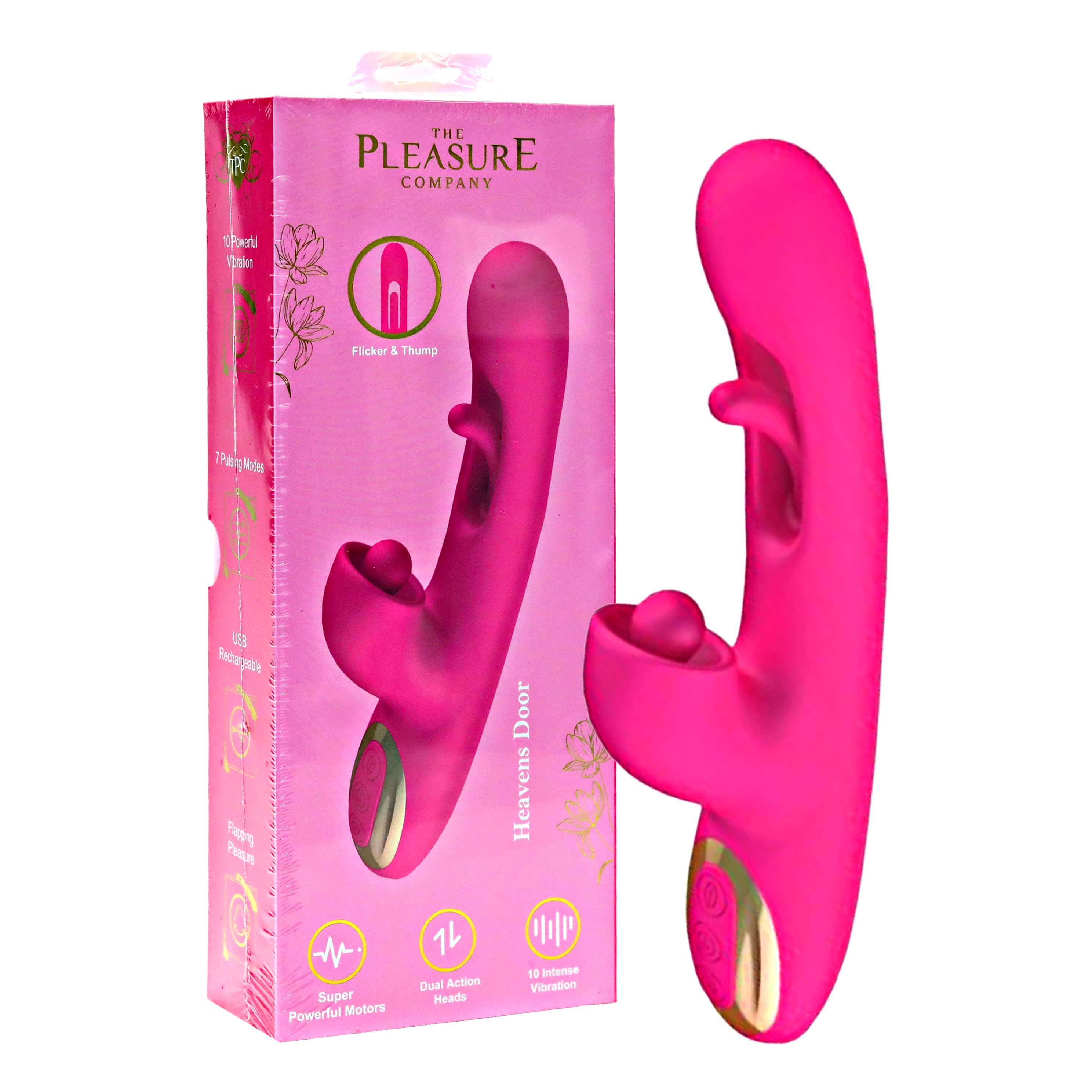 TPC HEAVENS DOOR Flicker Rabbit Vibrator | Pink product image