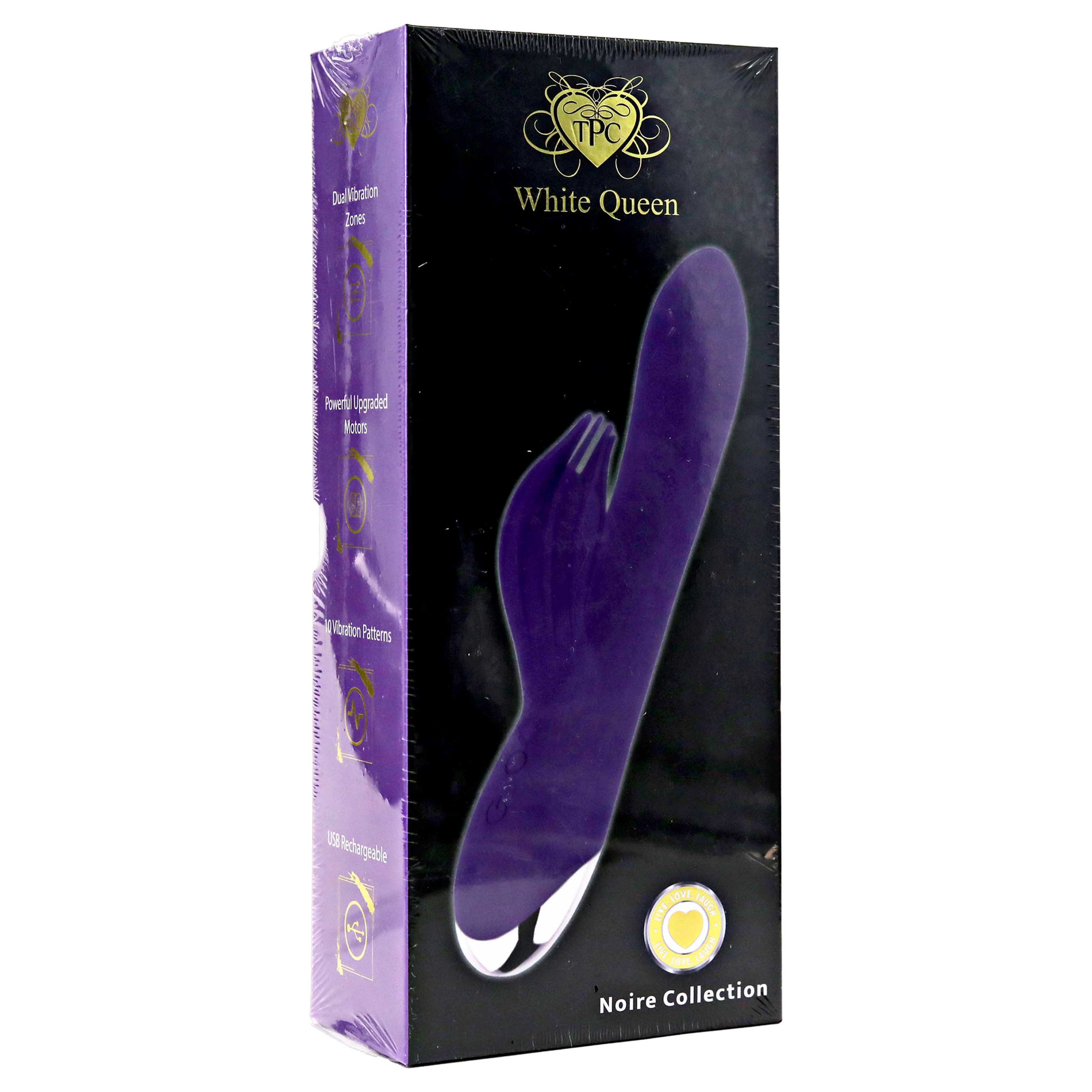 TPC WHITE QUEEN Tickler Rabbit Vibrator | 8 inch product image
