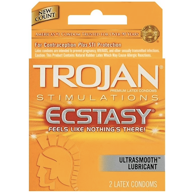 Trojan Ectasy Condoms | 3 pack | 6 Count Display | Gold Collection product image
