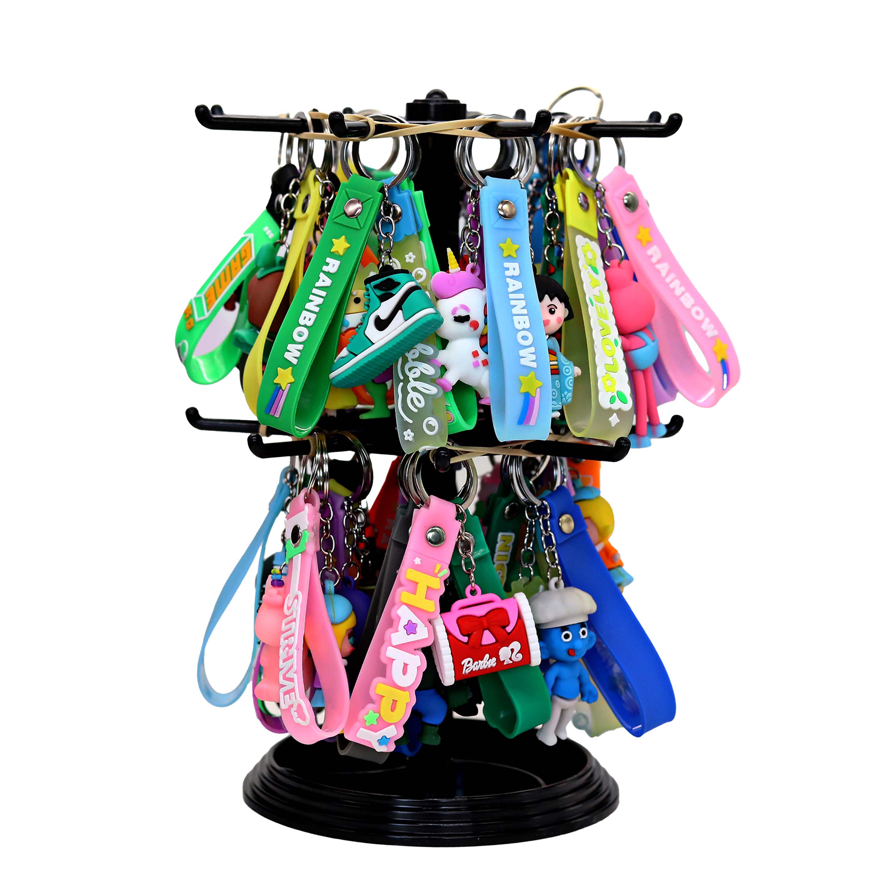 TRPN Mixed Designs Keychains Display | 50 Count Display | Assorted Colors product image
