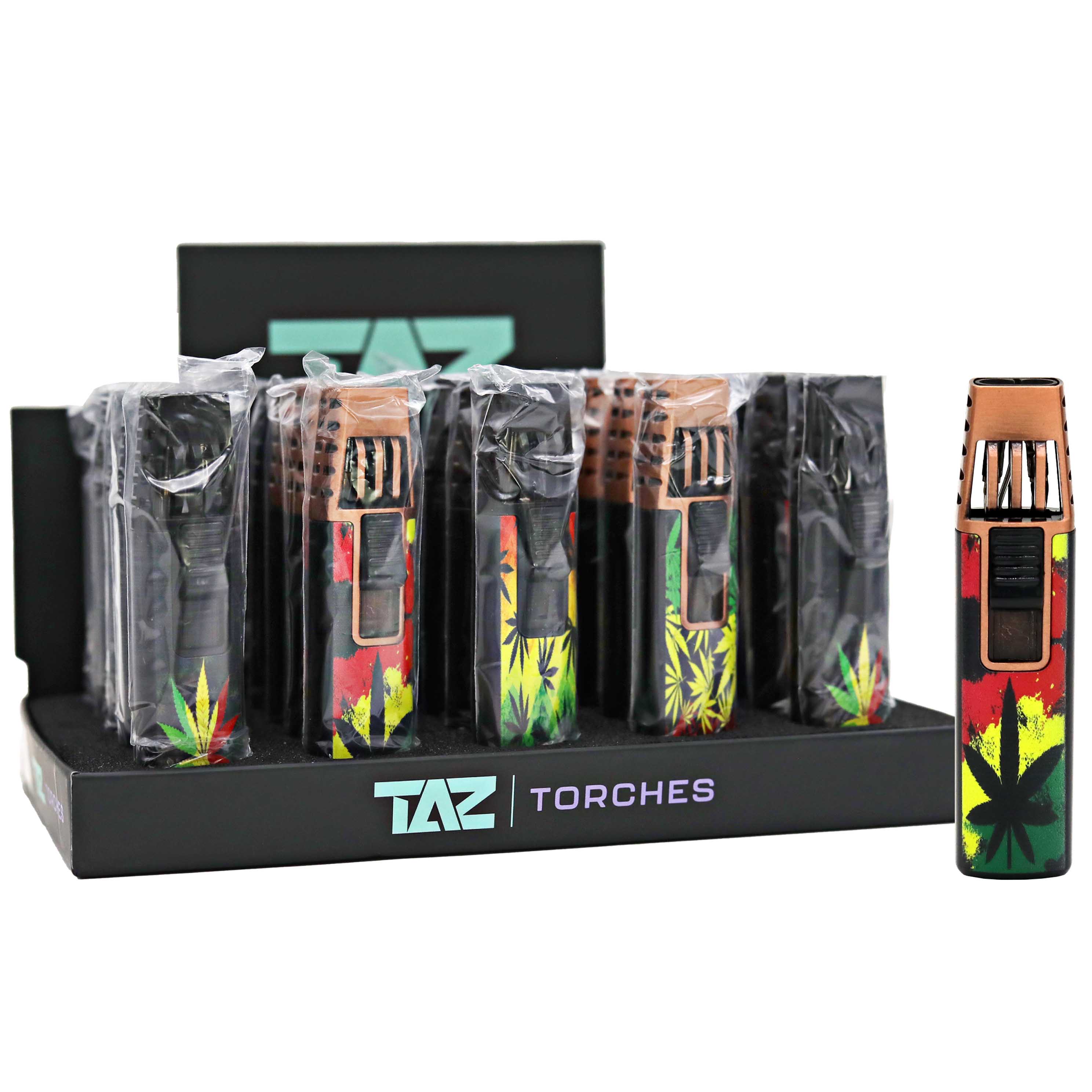 TAZ TORCHES Leaf Double Torch Lighters (TT-38A) | 25 Count Display product image