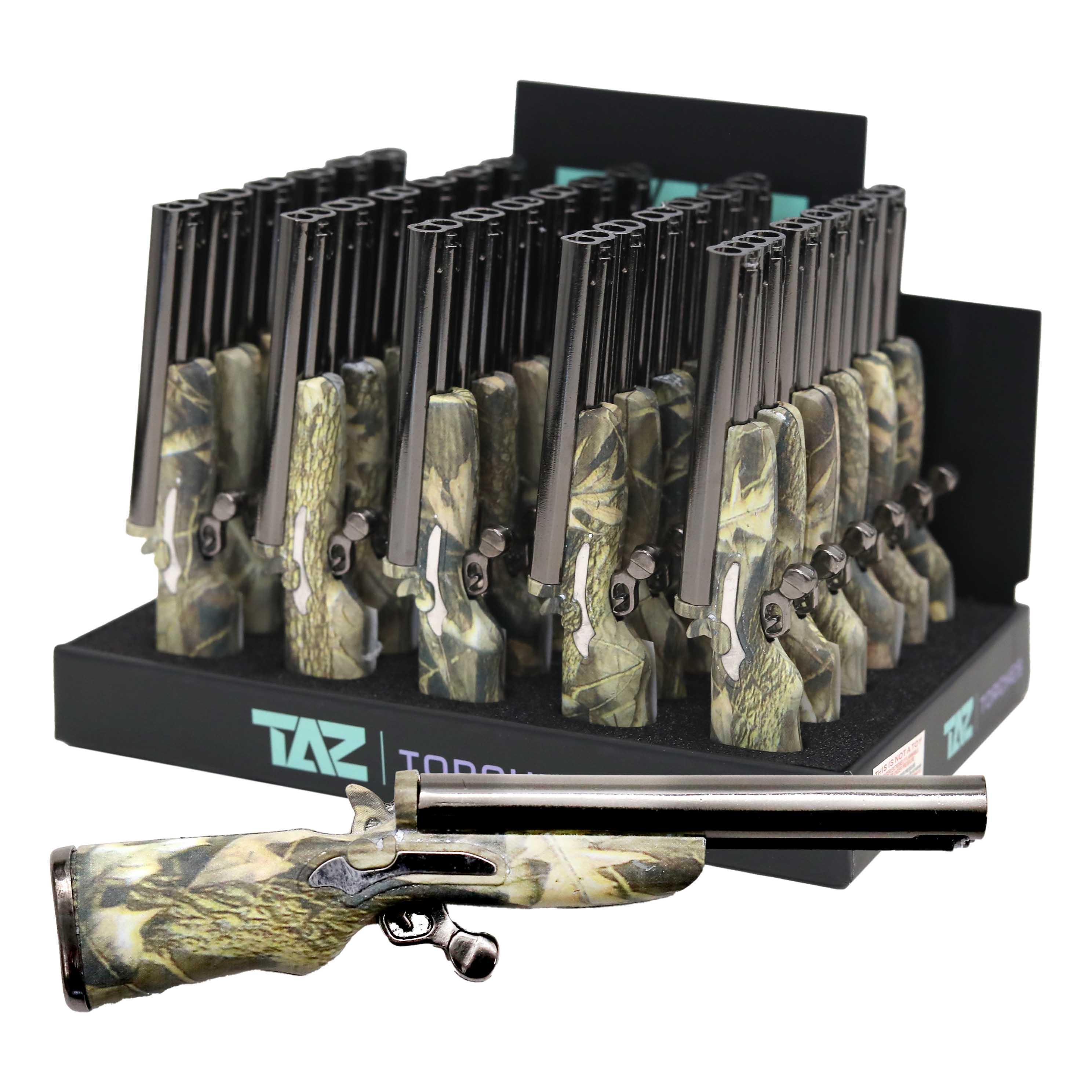 TAZ TORCHES Double Barrel Shot Gun Double Torch Lighters (TT-39A/B) | 30 Count Display - image 2 of 2
