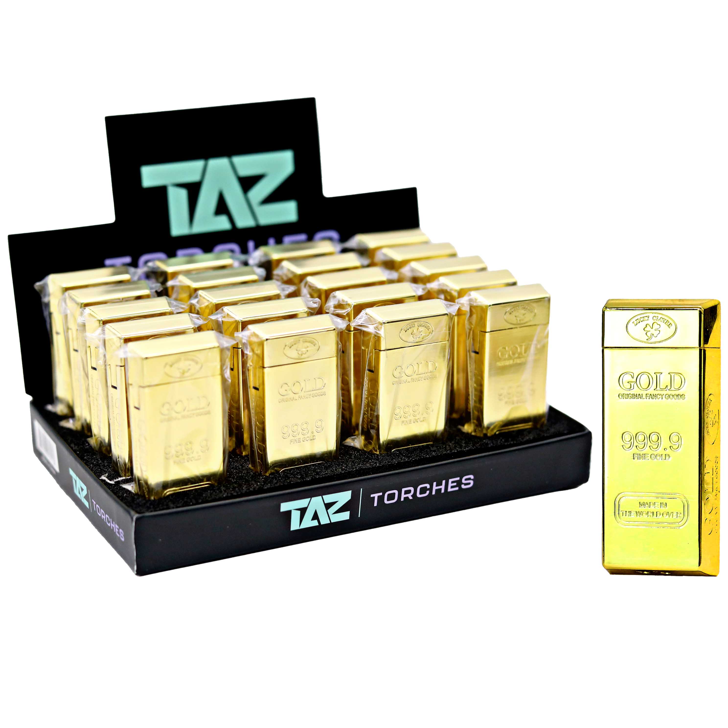TAZ TORCHES Gold Bar Torch Lighters (TT-56) | 20 Count Display product image
