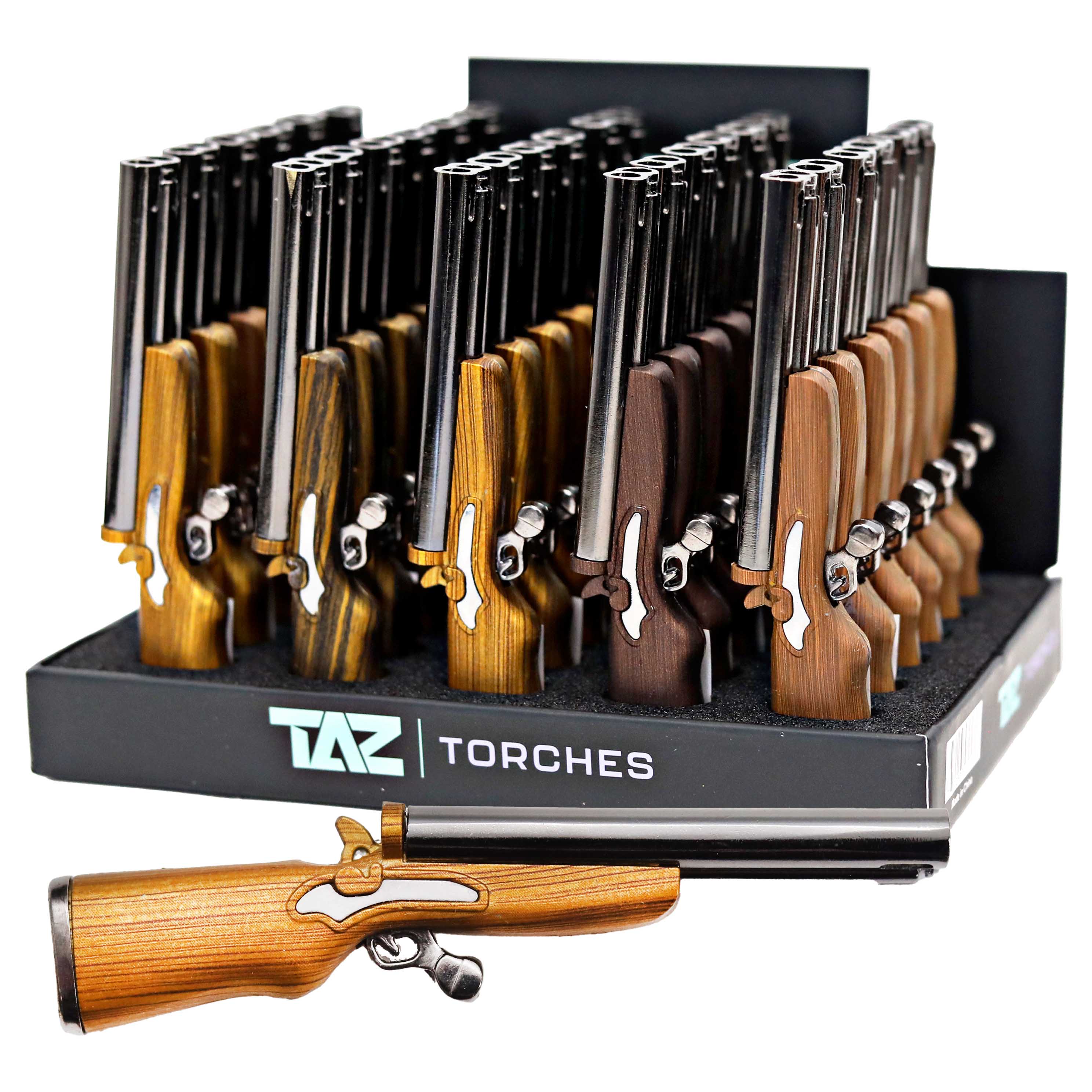 TAZ TORCHES Double Barrel Shot Gun Double Torch Lighters (TT-39A/B) | 30 Count Display - image 1 of 2
