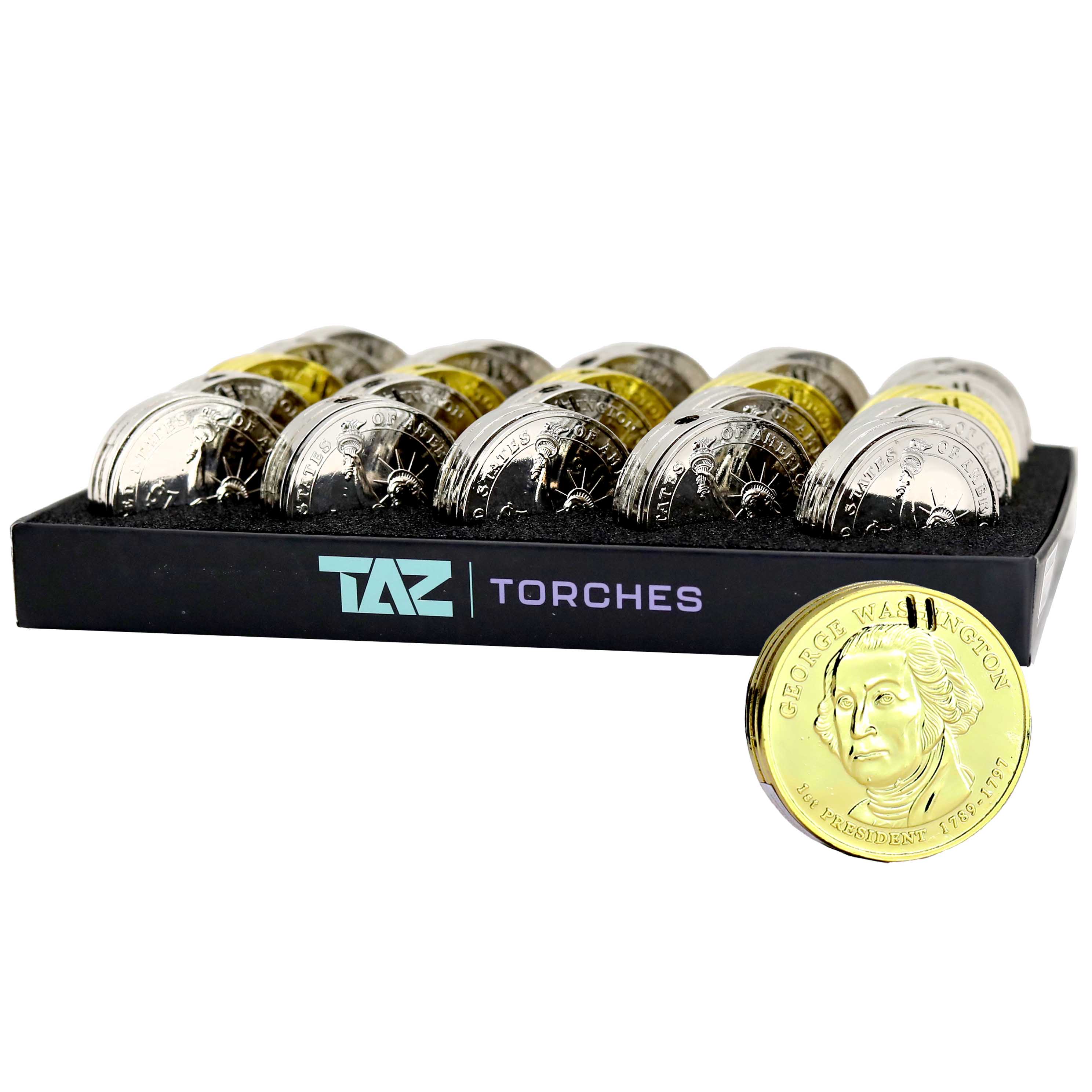 TAZ TORCHES Dollar Coin Flame Lighters (TT-7209) | 25 Count Display product image