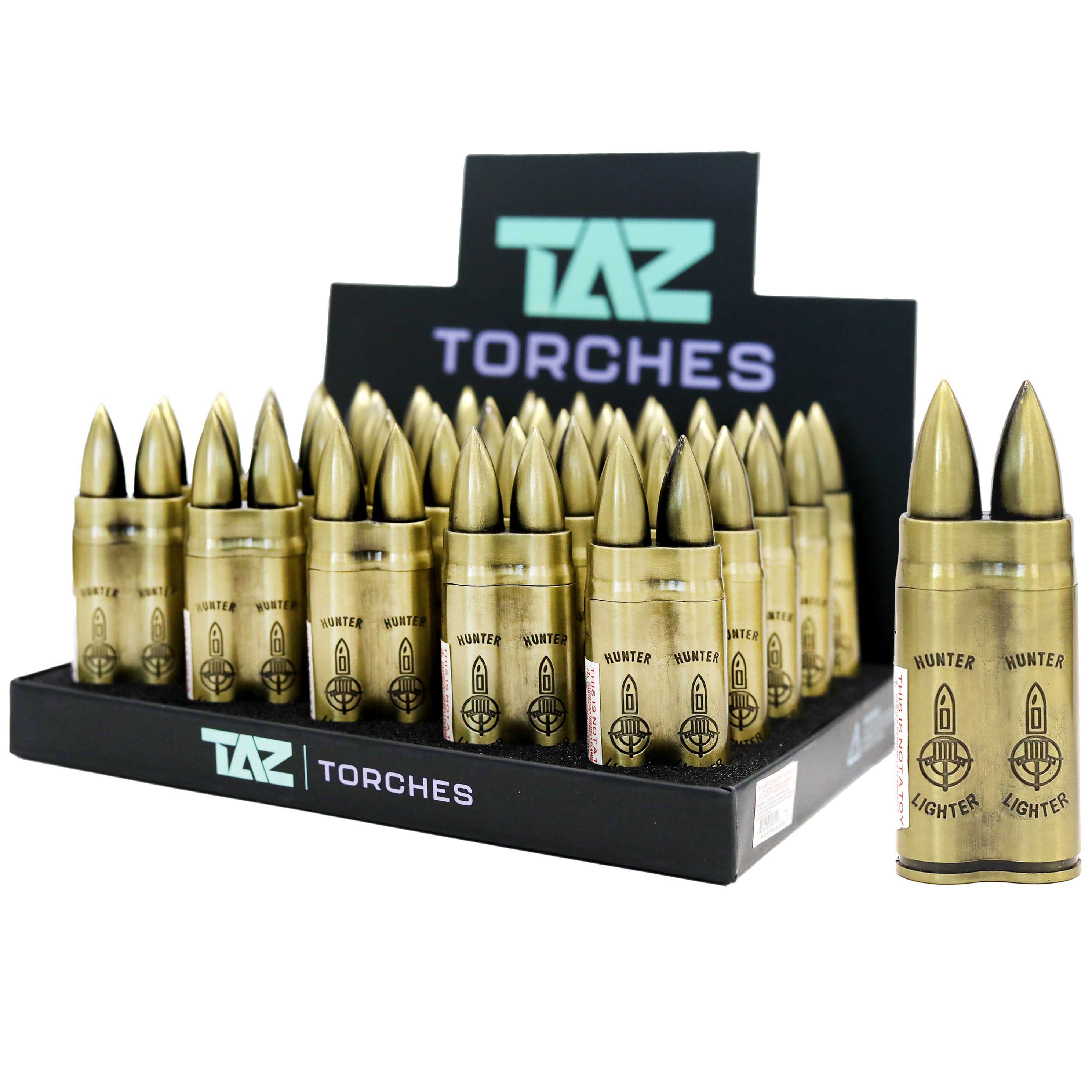 TAZ TORCHES Two Bullet Torch Lighters (TT-68) | 25 Count Display product image