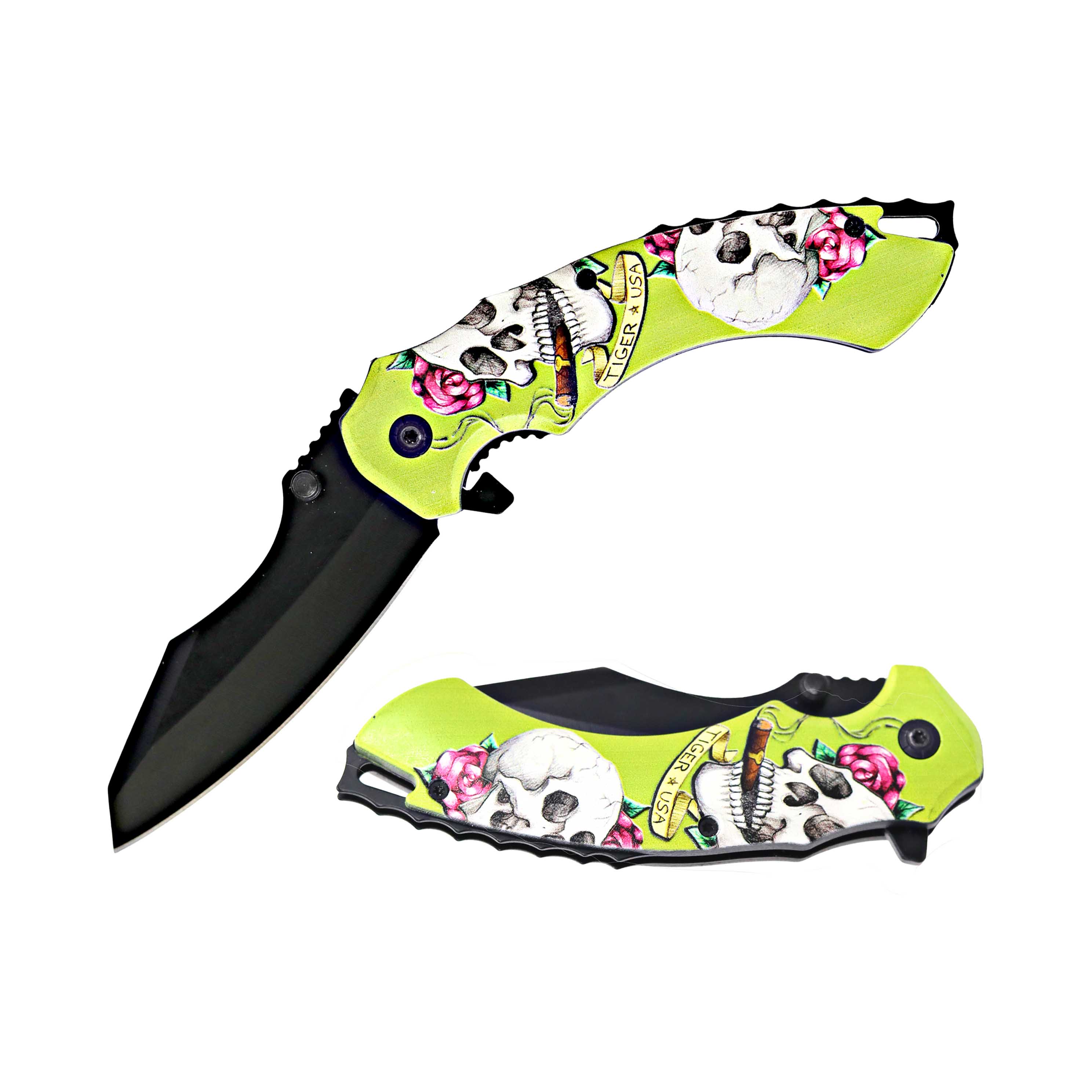 Tiger USA Bent Knives | Big | 12 Count Display | Assorted Designs product image