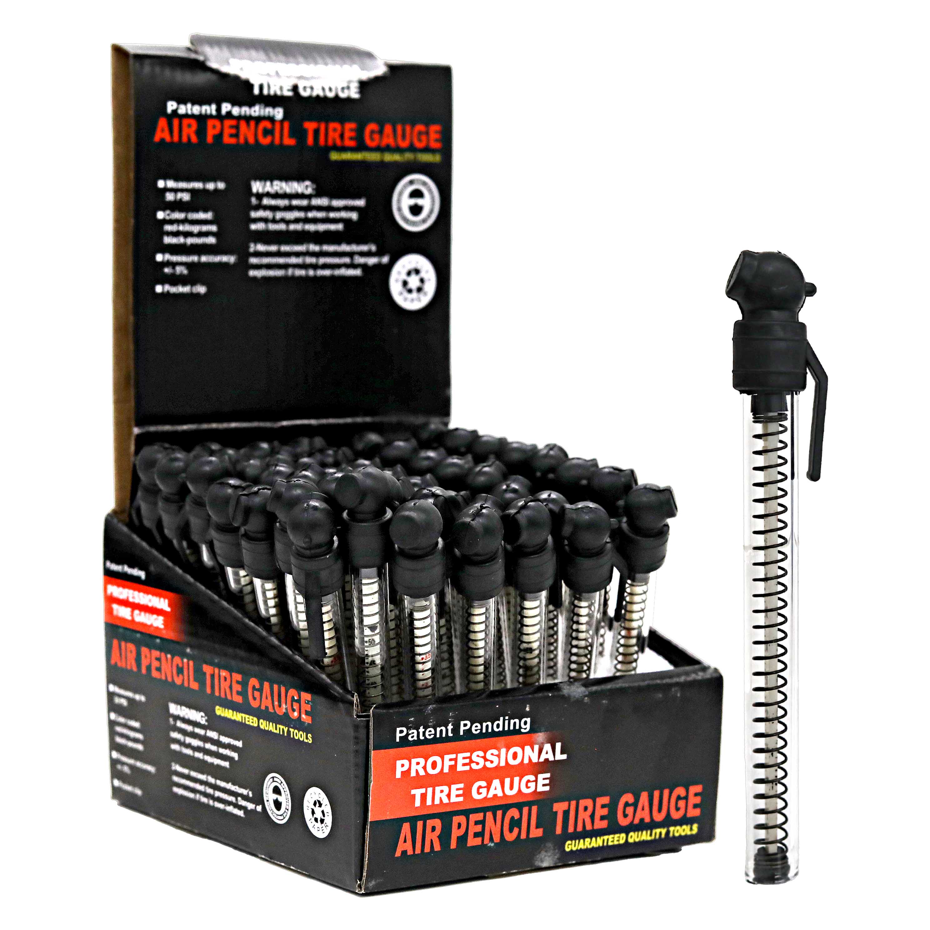 Air Pencil Tire Gauge | 48 Count Display product image