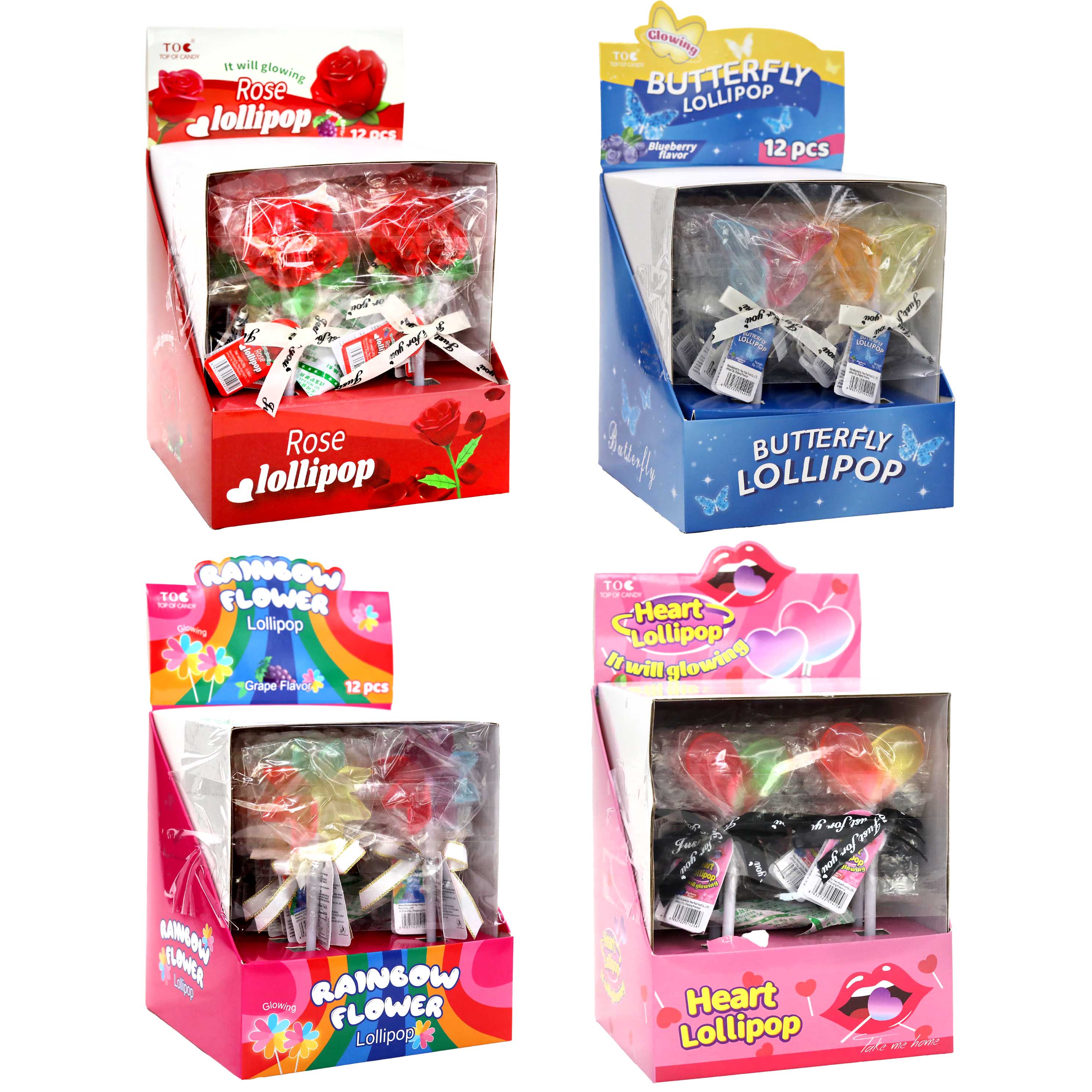 Top Of Candy LED Lollipops | 12 Count Display | Assorted Colors product image