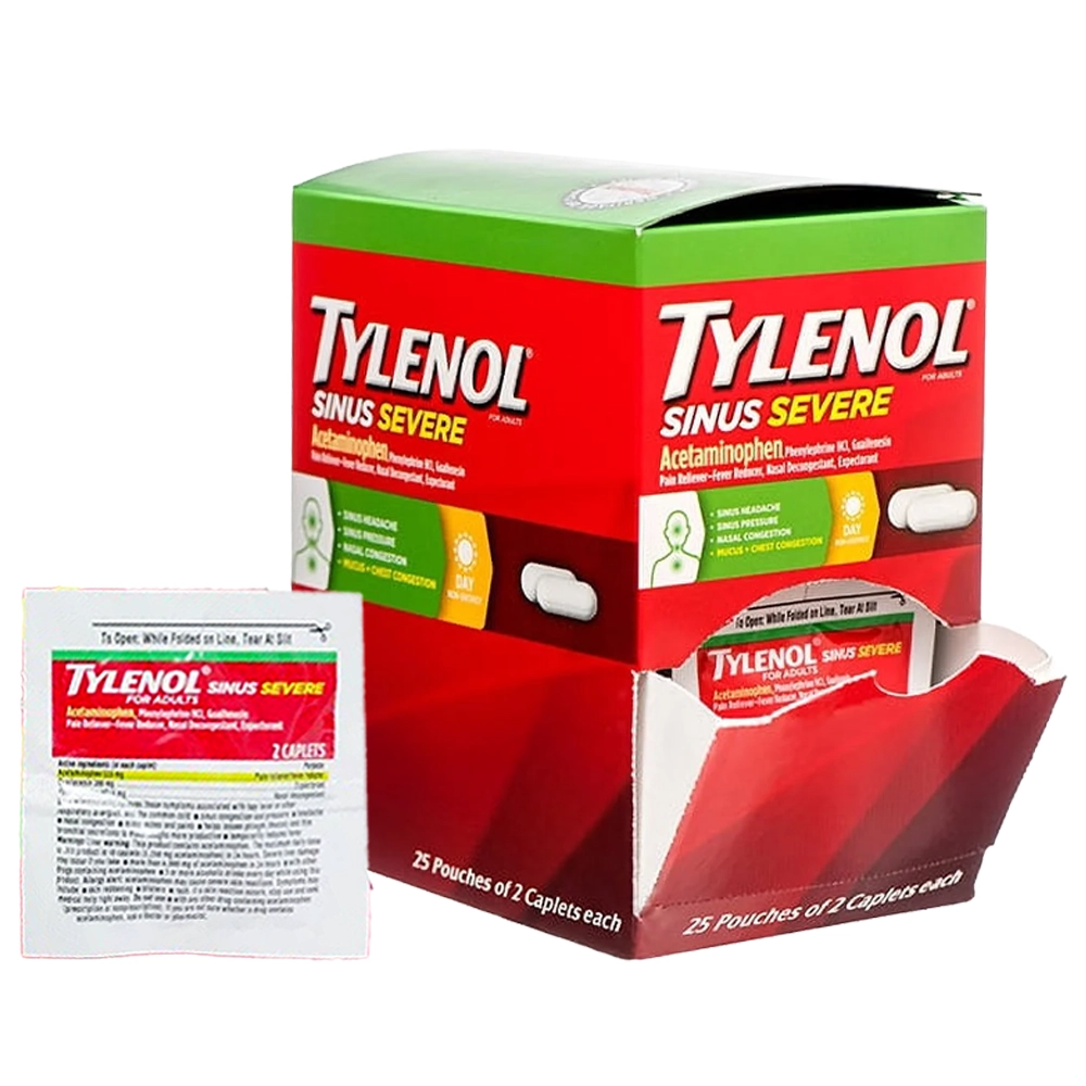 Tylenol Sinus Severe Reducer Caplets | 2 Pack | 25 Count Display product image