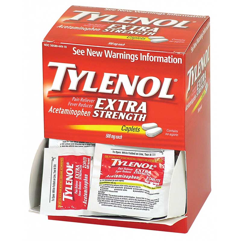 Tylenol Extra Strength Pain Reliver Fever Reducer Caplets | 2 Pack | 20 Count Display product image