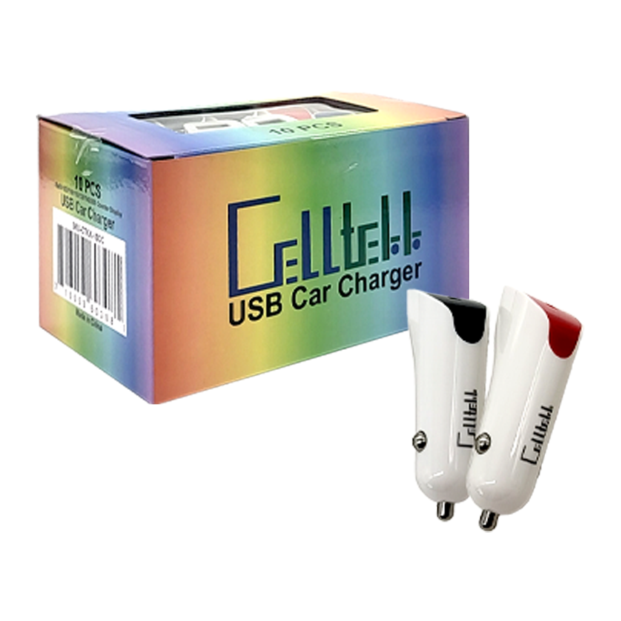 Celltekk Square USB Charger For Car | 10 Count Display product image