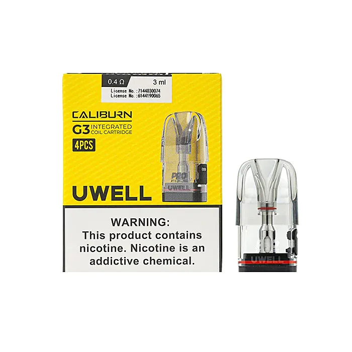 Uwell Caliburn G3 Replacement Pods | 4 Pack | 0.4 Ohm product image