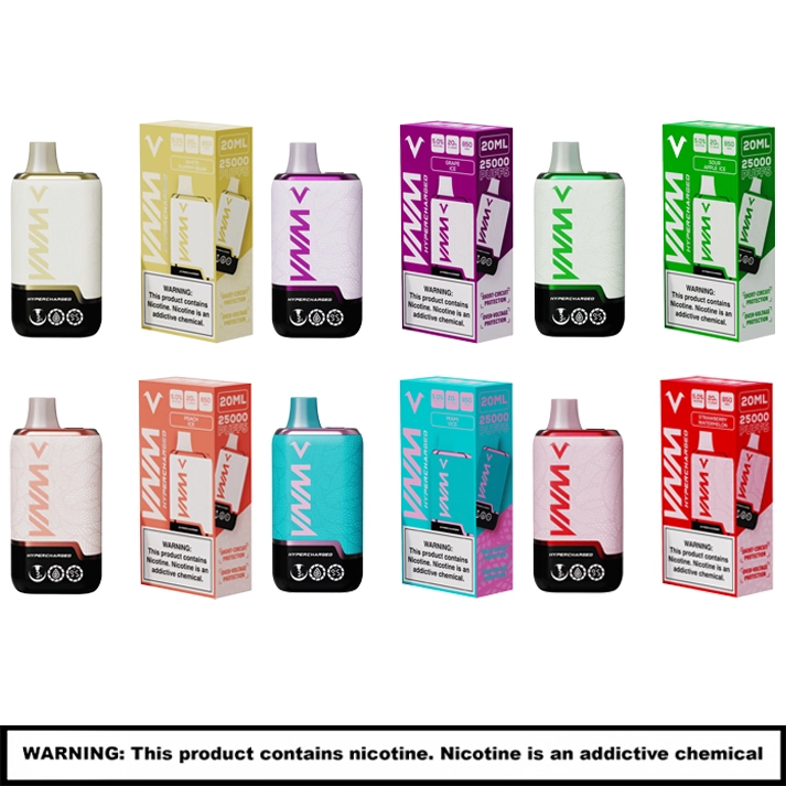 VNM Hypercharged VM25000 Rechargable Disposables | 5% Nicotine | 25000 Puffs | 5 Count Display product image