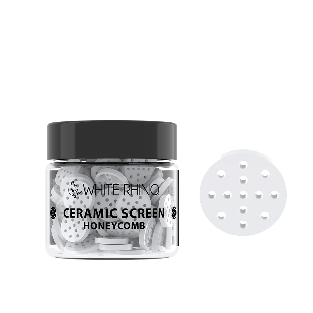 White Rhino Ceramic Honeycomb Screen (WRG9006) | 100 Count Jar product image