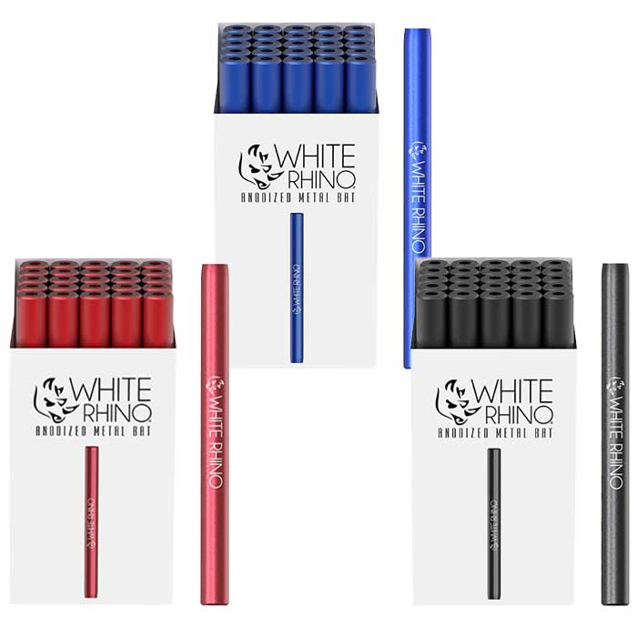 White Rhino Anodized Metal Bat Chillum | 25 Count Display product image