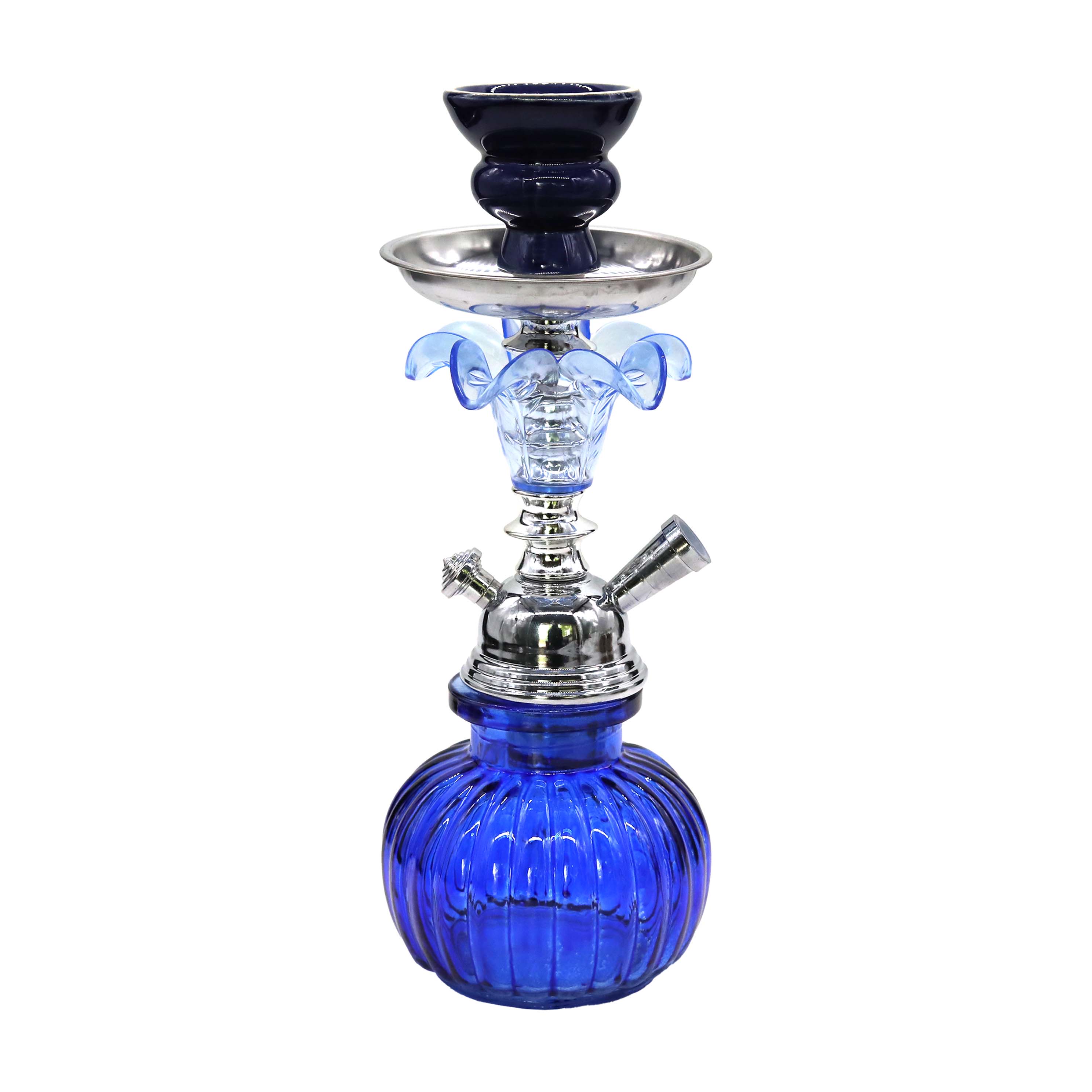 Blooming Flower Crafted Design 1 Hose Hookah (WL057) | 8.7 inch | Assorted Colors product image