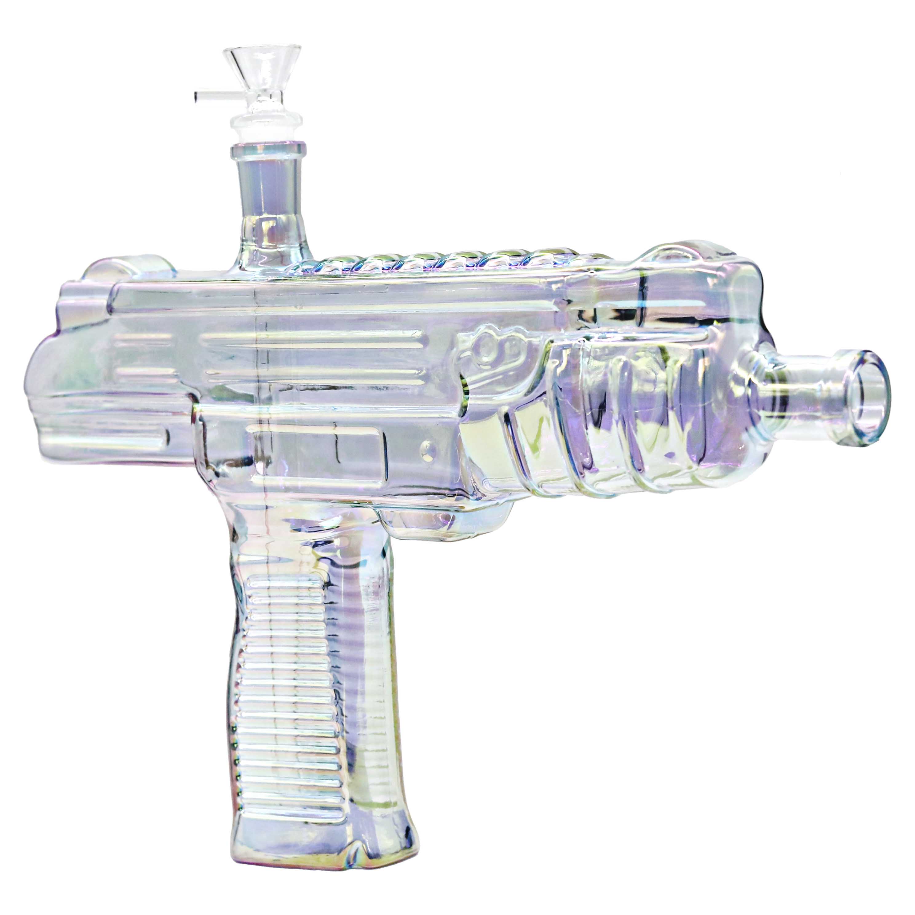 Gold Fumed UZZI Gun Waterpipe (WPM0121) | 14 inch | Assorted Colors product image