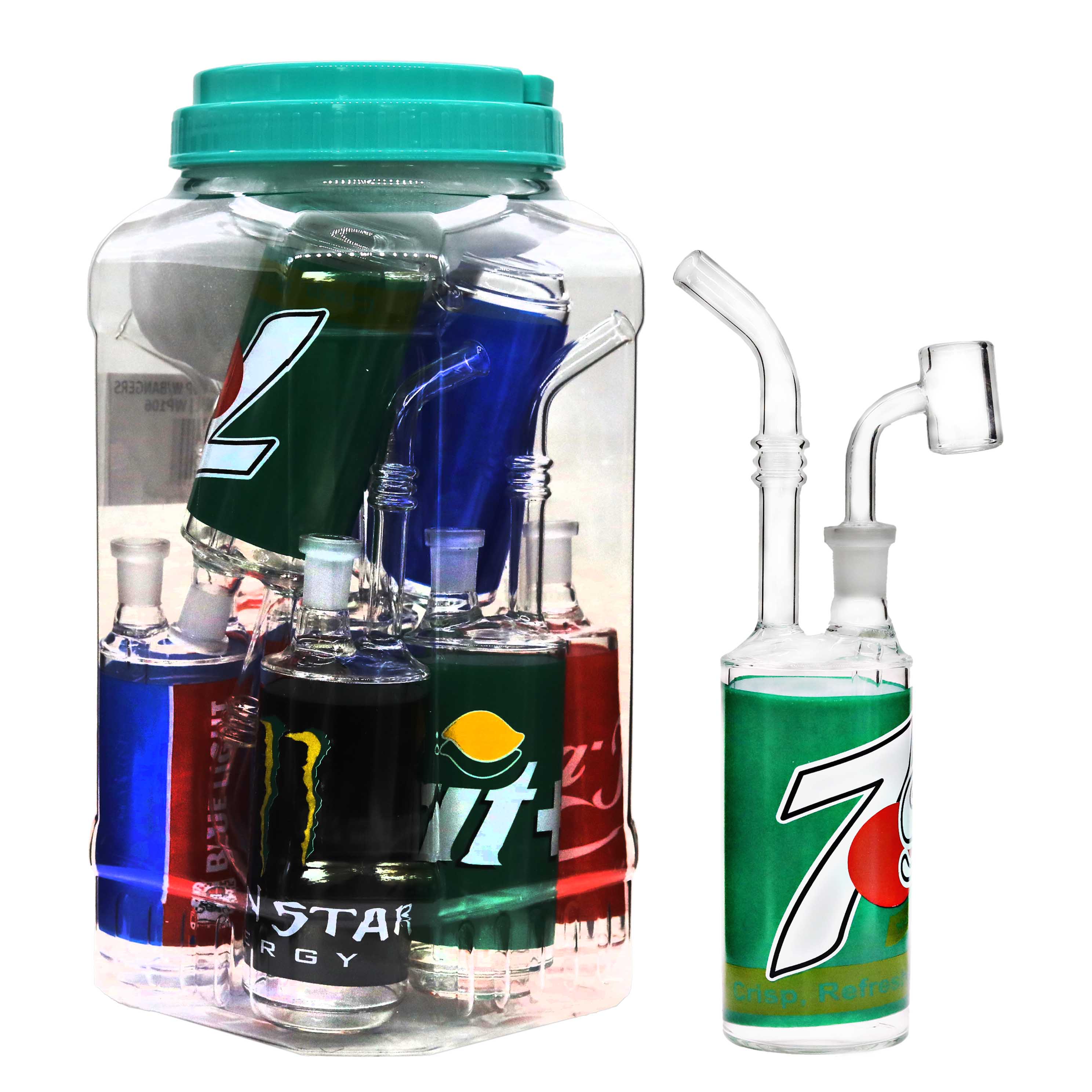 Gold Fumed Aeroplane Waterpipe (WP3200BW) | 12 Count Display | Assorted Colors product image