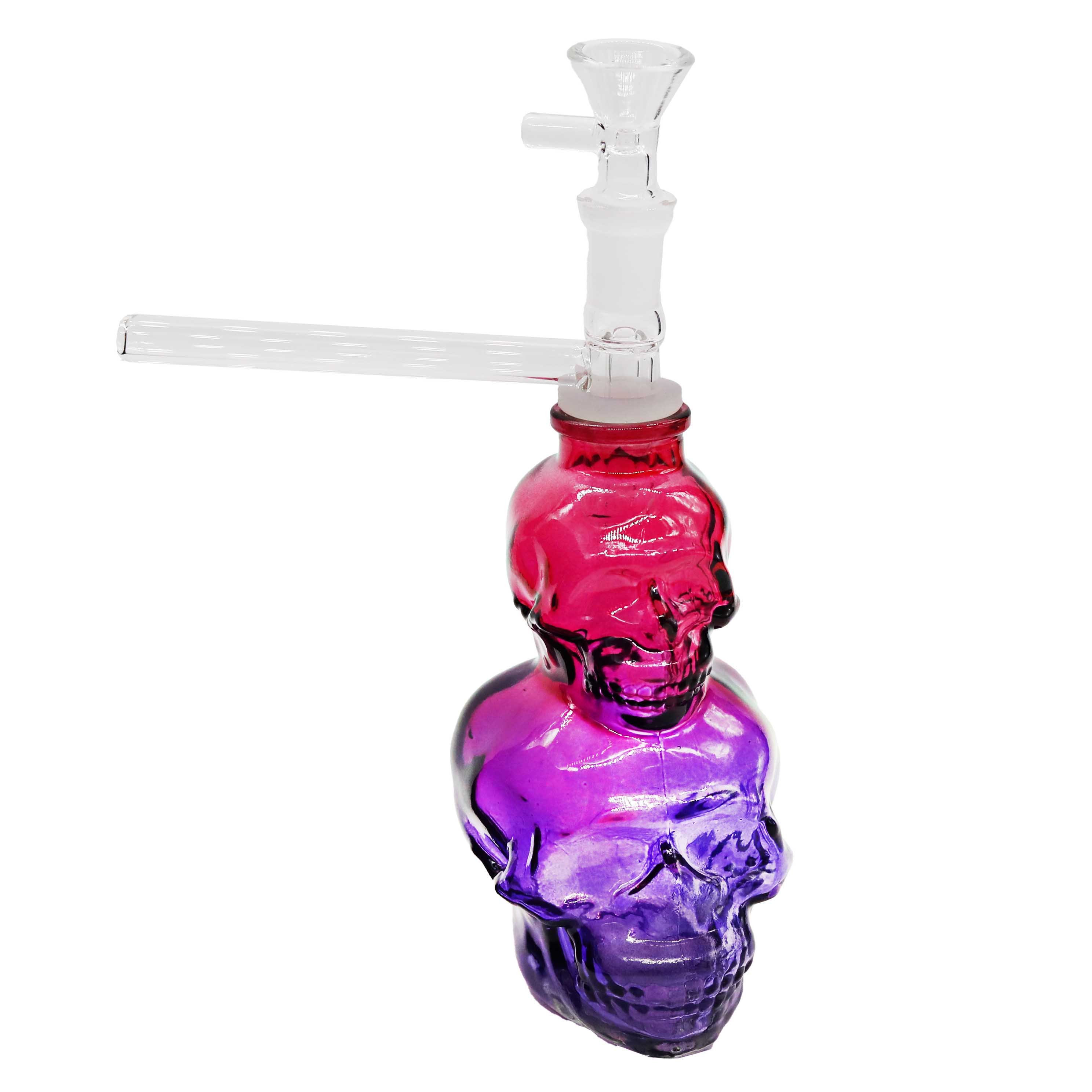 Double Shaded Double Headed Skull Waterpipe (WP7169) | 5 inches | Assorted Colors product image