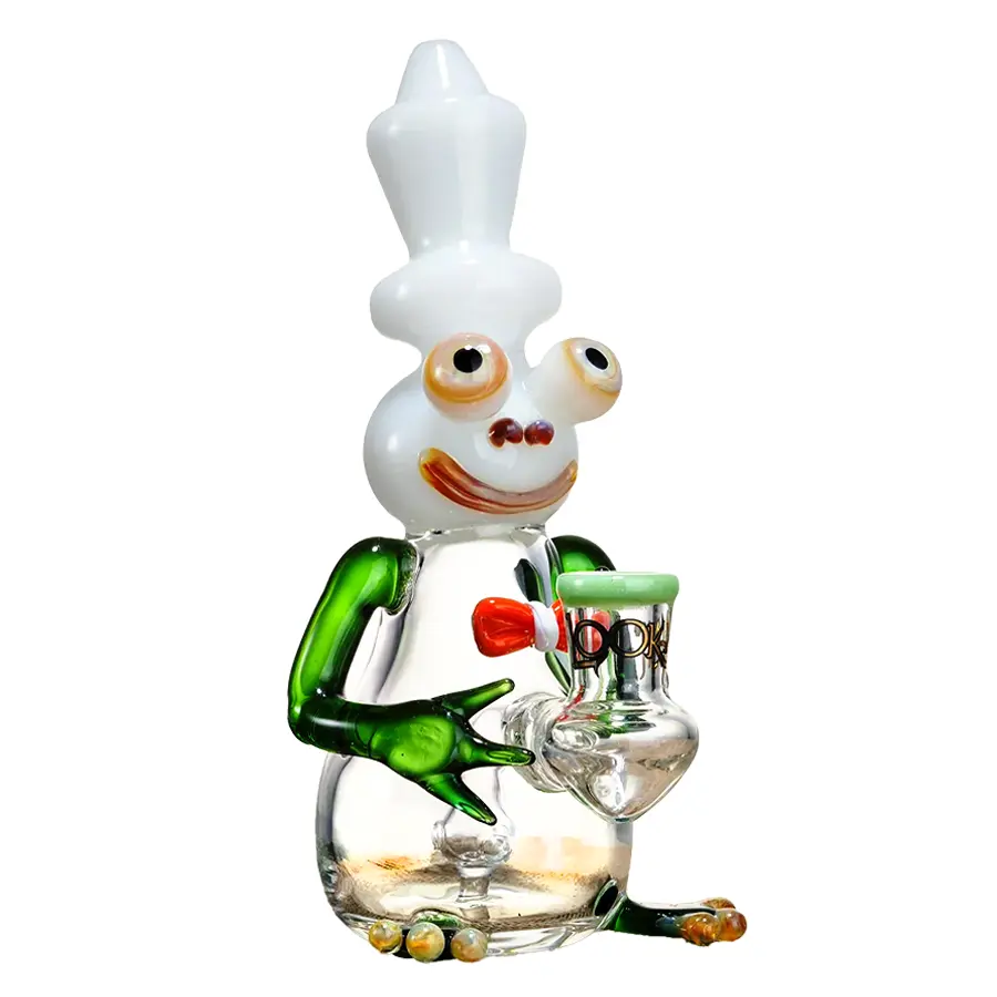 LOOKAH Gentelman Frog Themed Waterpipe (WPC1216) | 10 inches | Assorted Colors product image
