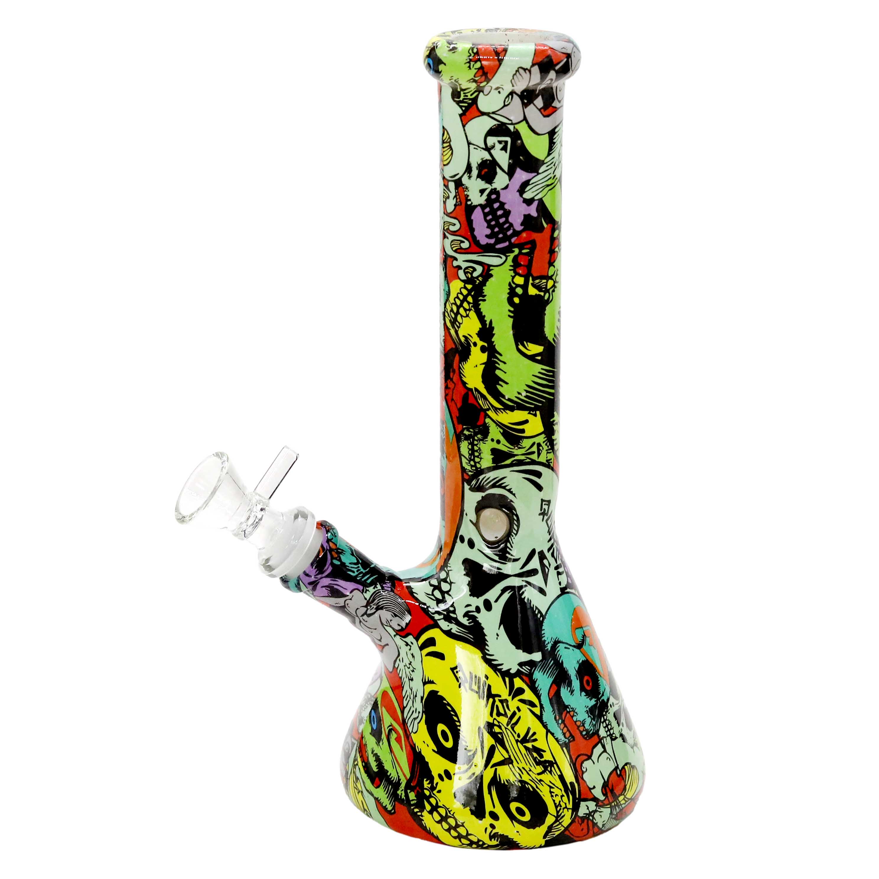 3D Look Mixed Printed Designs Beaker Waterpipe (WPM0134) | 10 inch | Assorted Colors - image 2 of 2