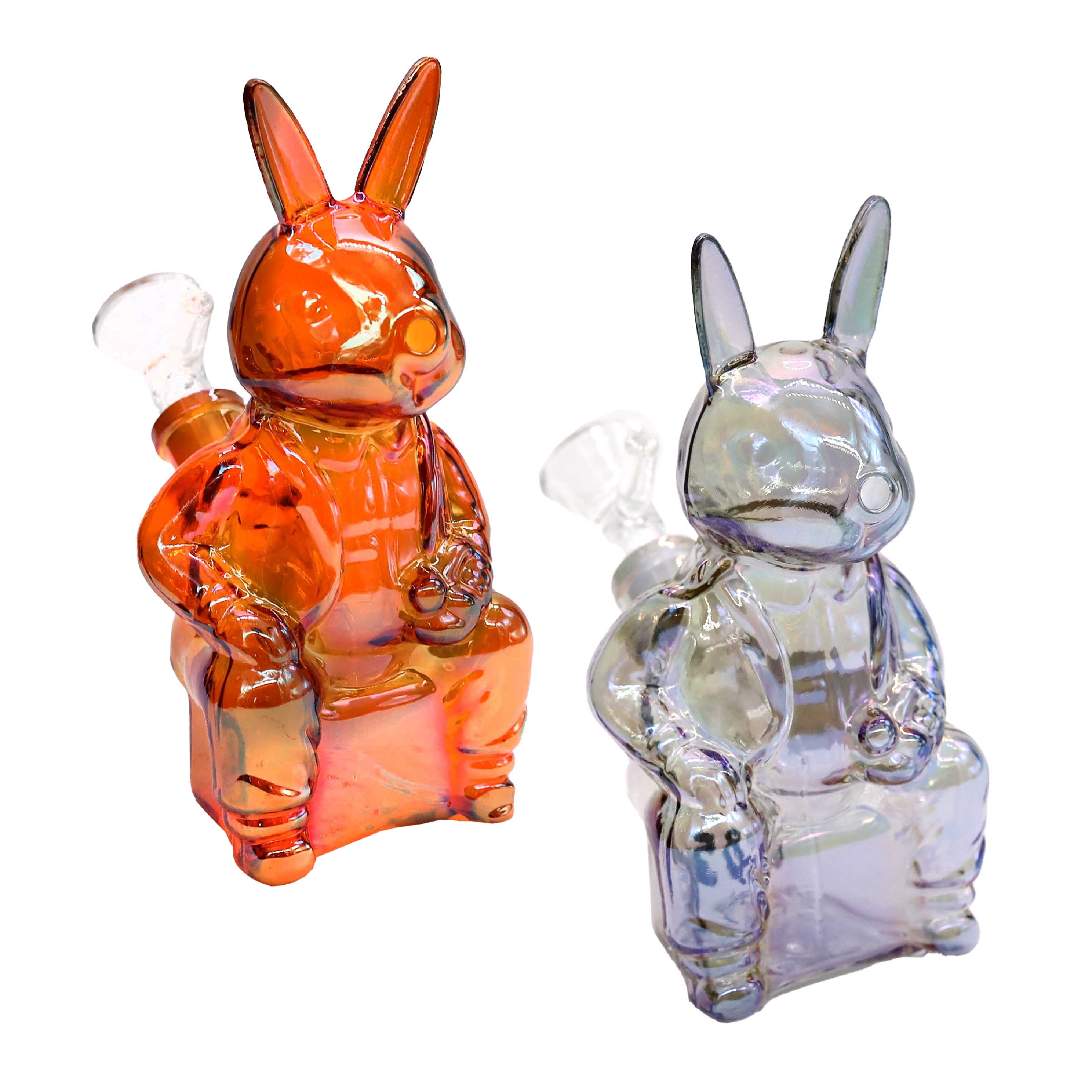 Gold Fumed Big Rabbit Waterpipe (WPM0146) | 7 inches | Assorted Colors product image