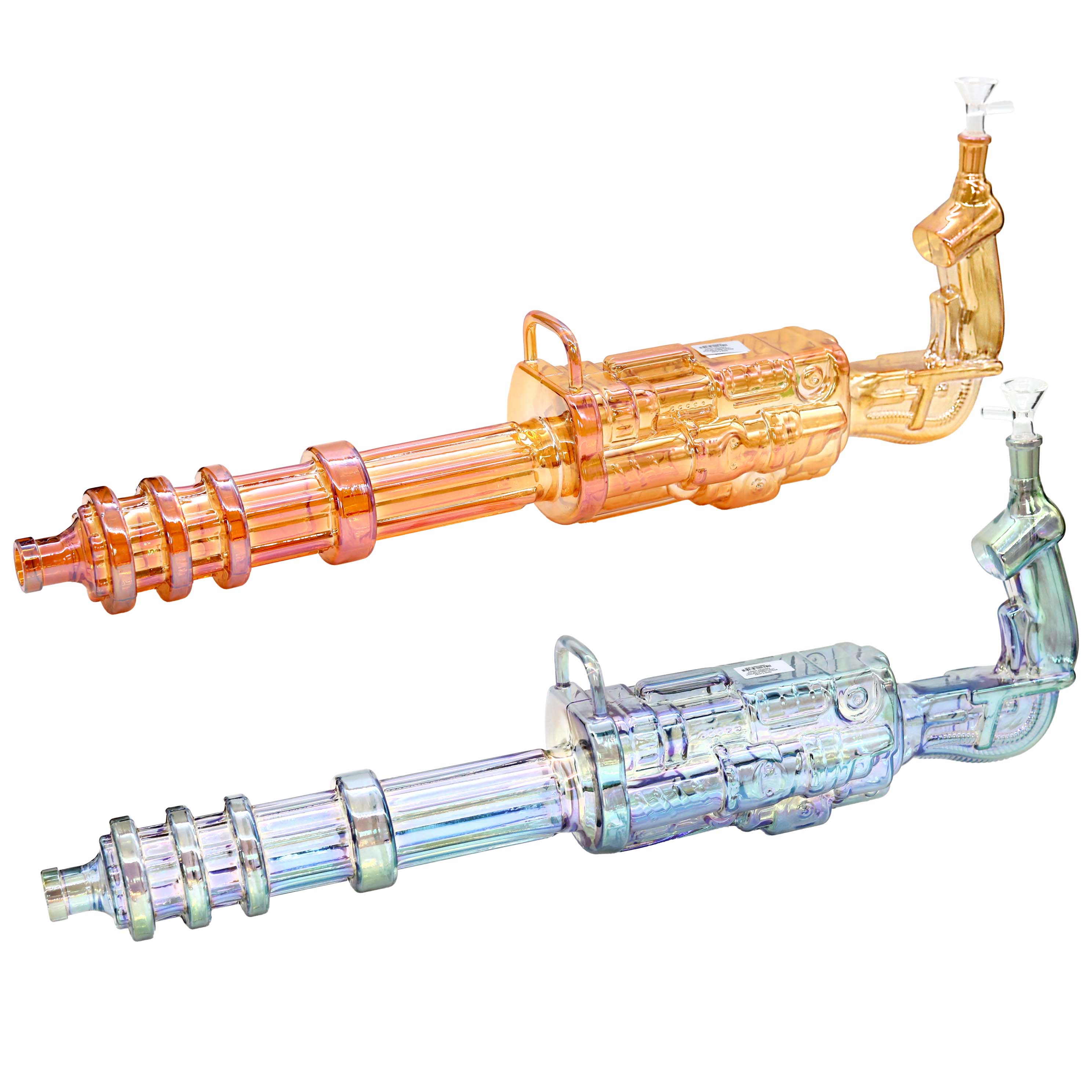 Gold Fumed 600mm Gun Waterpipe (WPMG964) | 25 inch | Assorted Colors product image