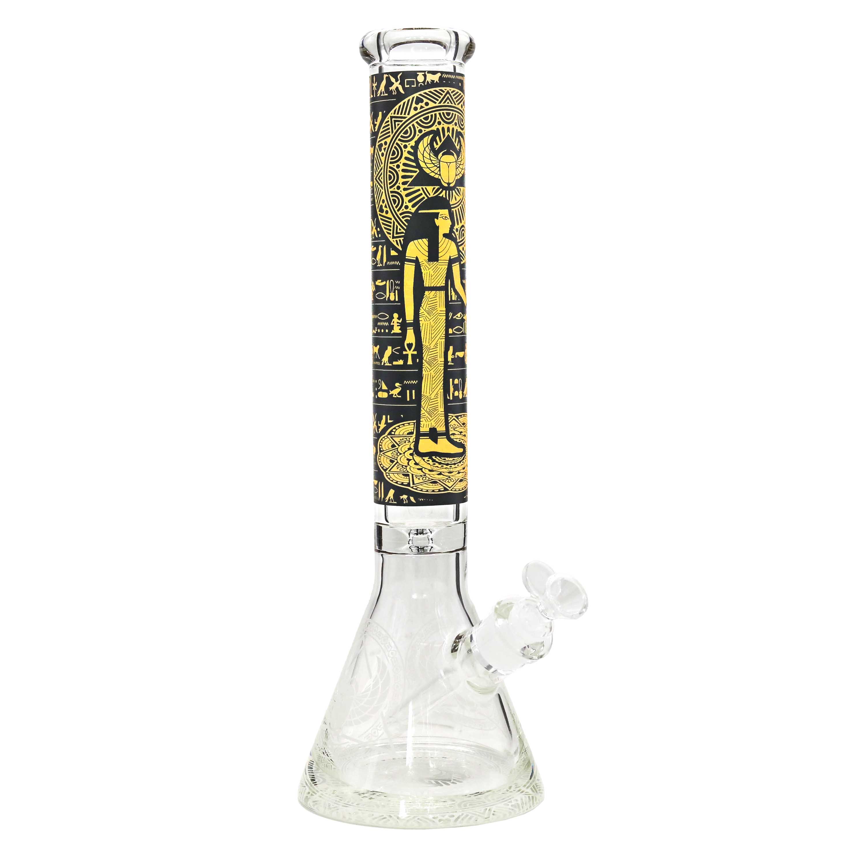 Matt Finish Sand Blasted Design Beaker Waterpipe (WPW8885) | 20 inch | Assorted Colors product image