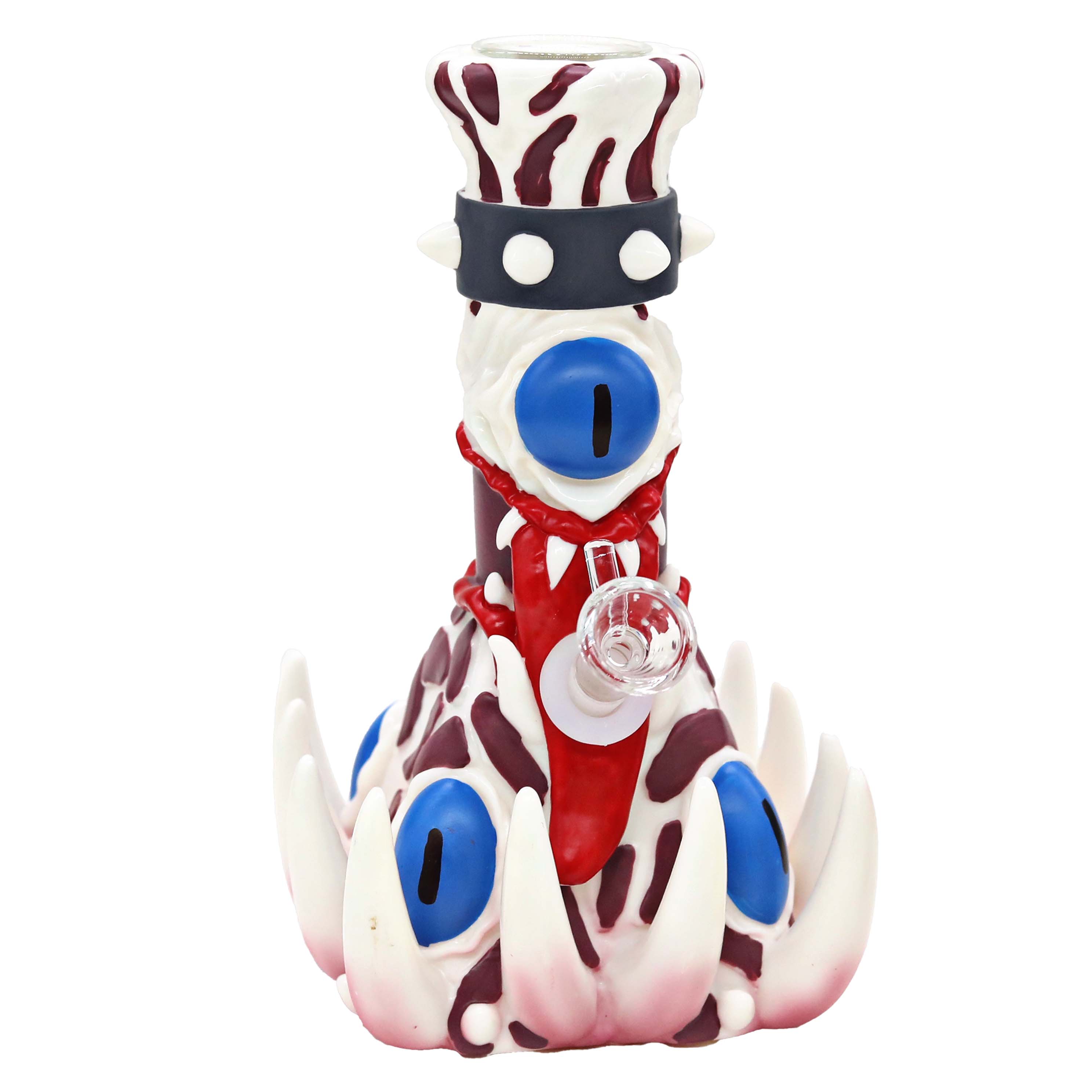 One Eyed With Tentacles Monster Face Silicone Waterpipe (WPY423) | 10 inch | Assorted Colors product image