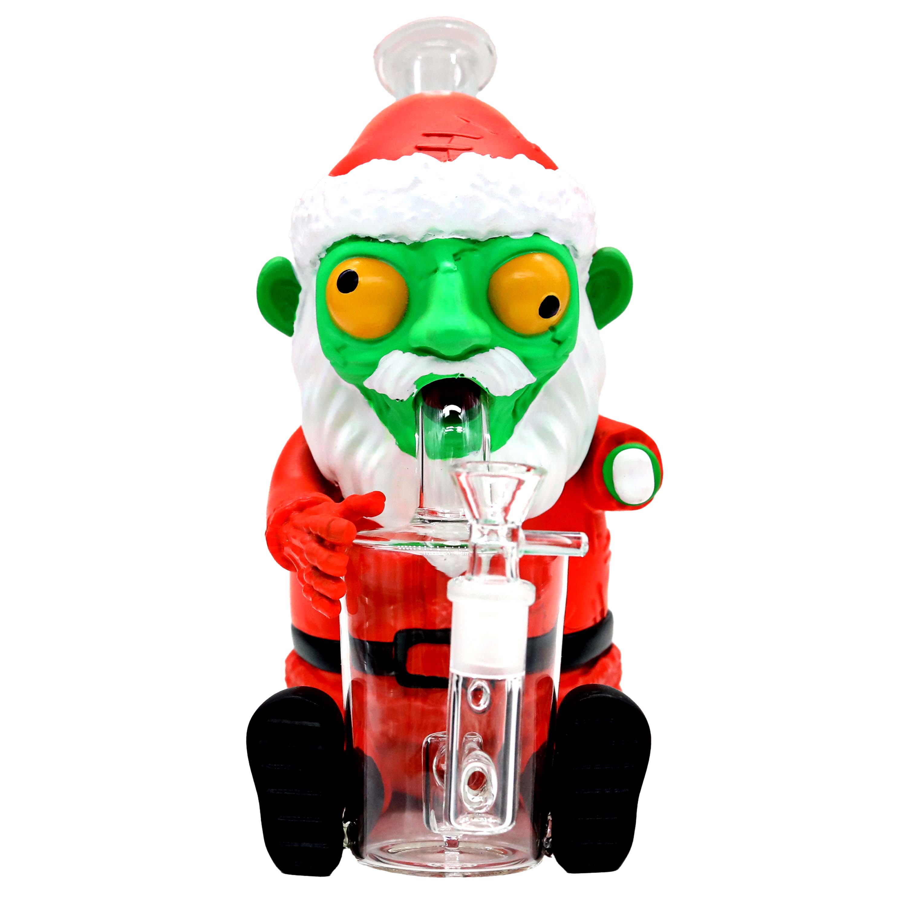 Zombie Old Man Silicone Waterpipe (WPY465) | 10 inch | Assorted Colors product image