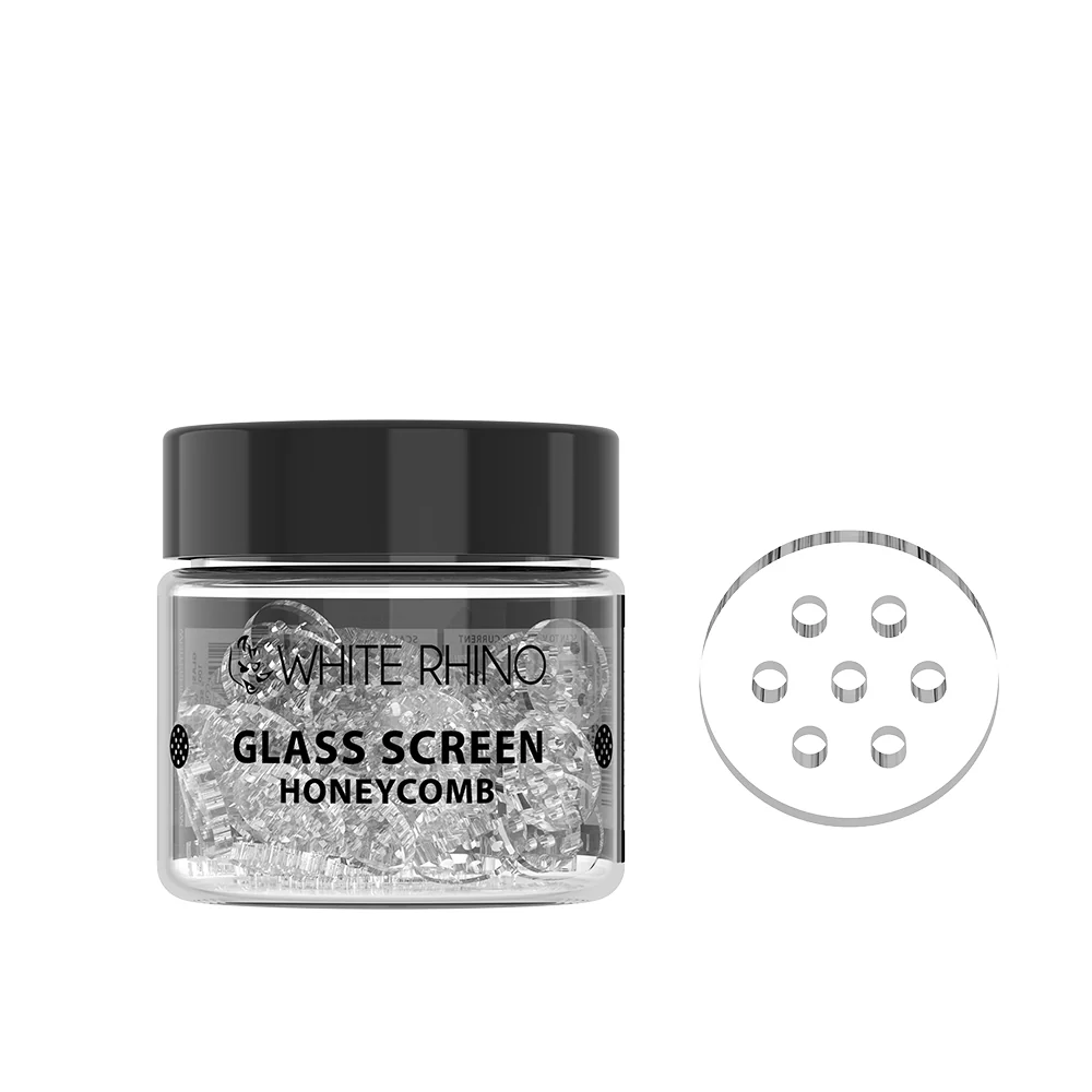 White Rhino Glass Honeycomb Screen (WRG9007) | 100 Count Jar product image