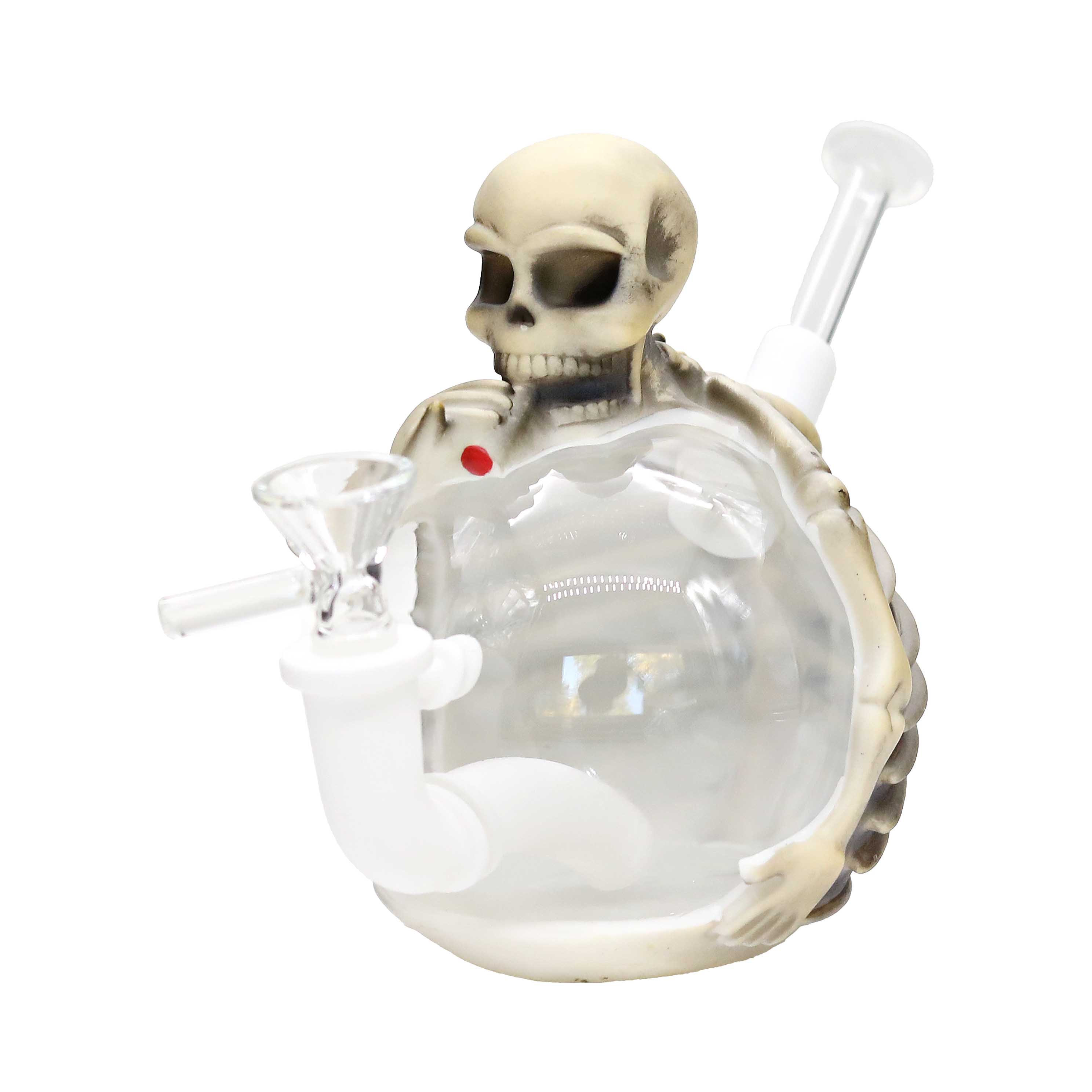  Resin Skull Man With Cigar Waterpipe (WPY388) | 9 inch  product image