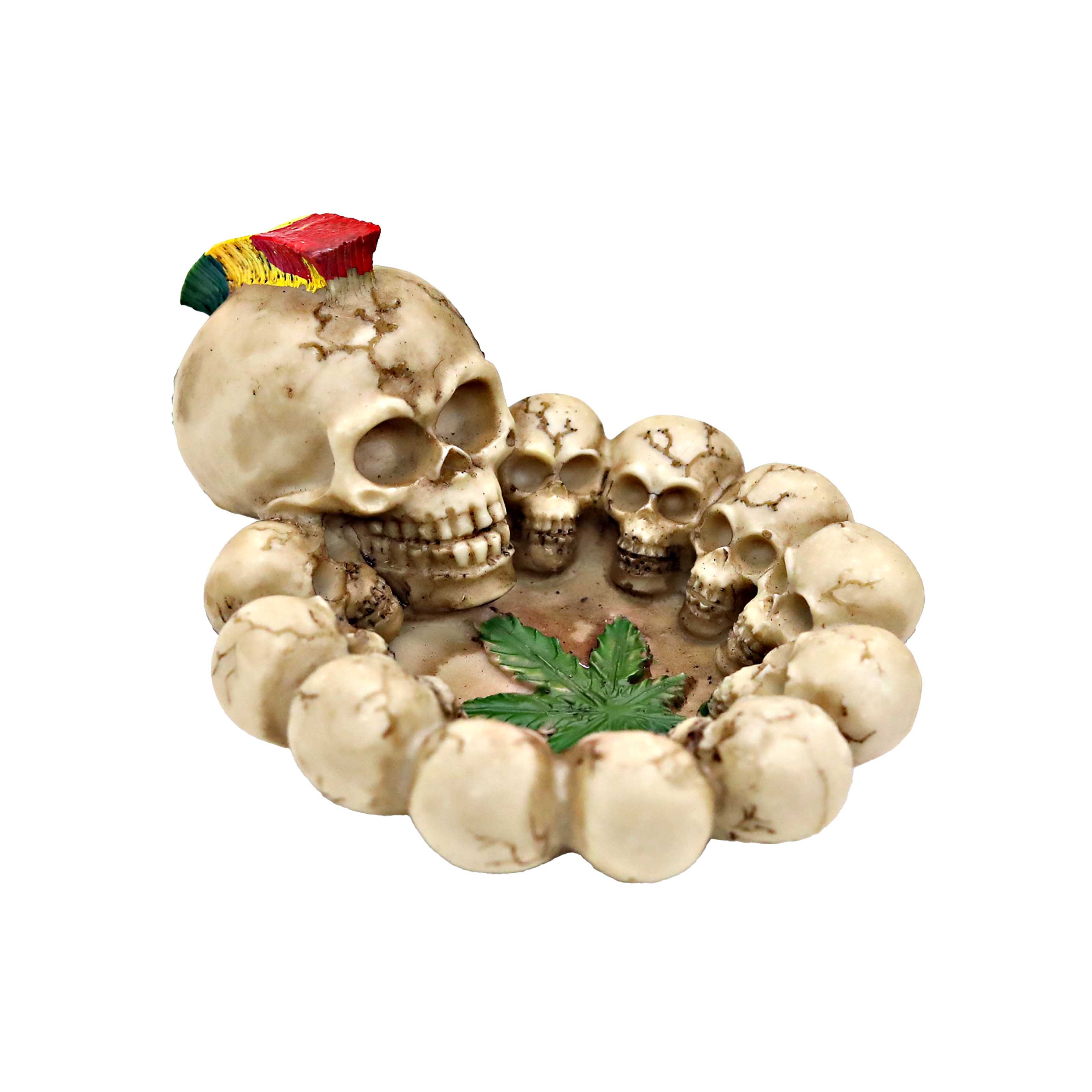 Skull King Cannabis Leaf Ashtray (XH6260) | 5 inch  product image