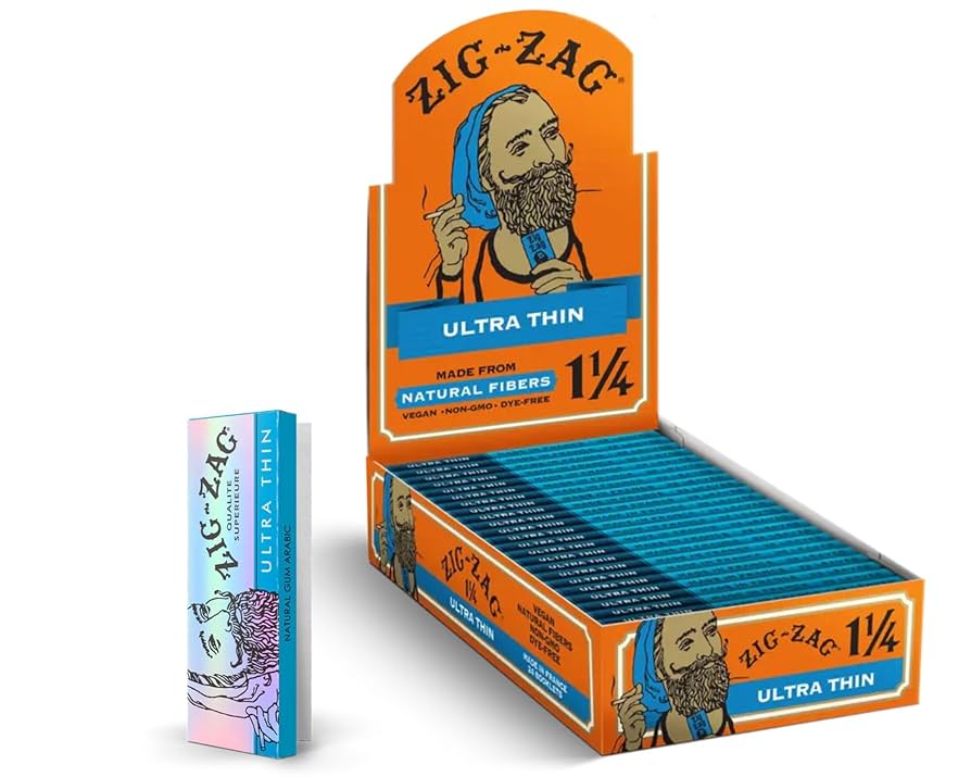 Zig Zag Ultra Thin Rolling Papers | 11/4 Size | 24 Count Display product image