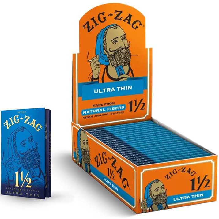 Zig Zag Ultra Thin Rolling Papers | 11/2 Size | 24 Count Display product image