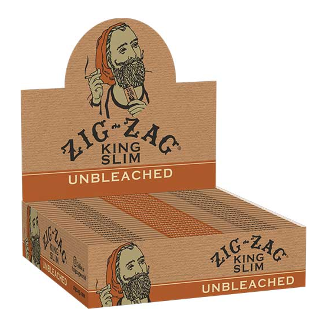 Zig Zag Ultra Thin Unbleached Rolling Papers | King Size | 24 Count Display product image