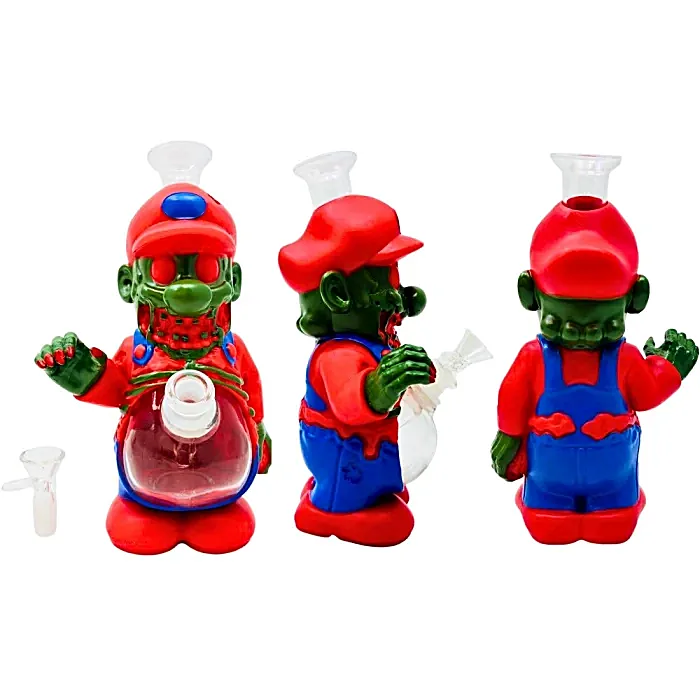 Zombie Mrio Silicone Waterpipe (H532) | 9.2 inches product image