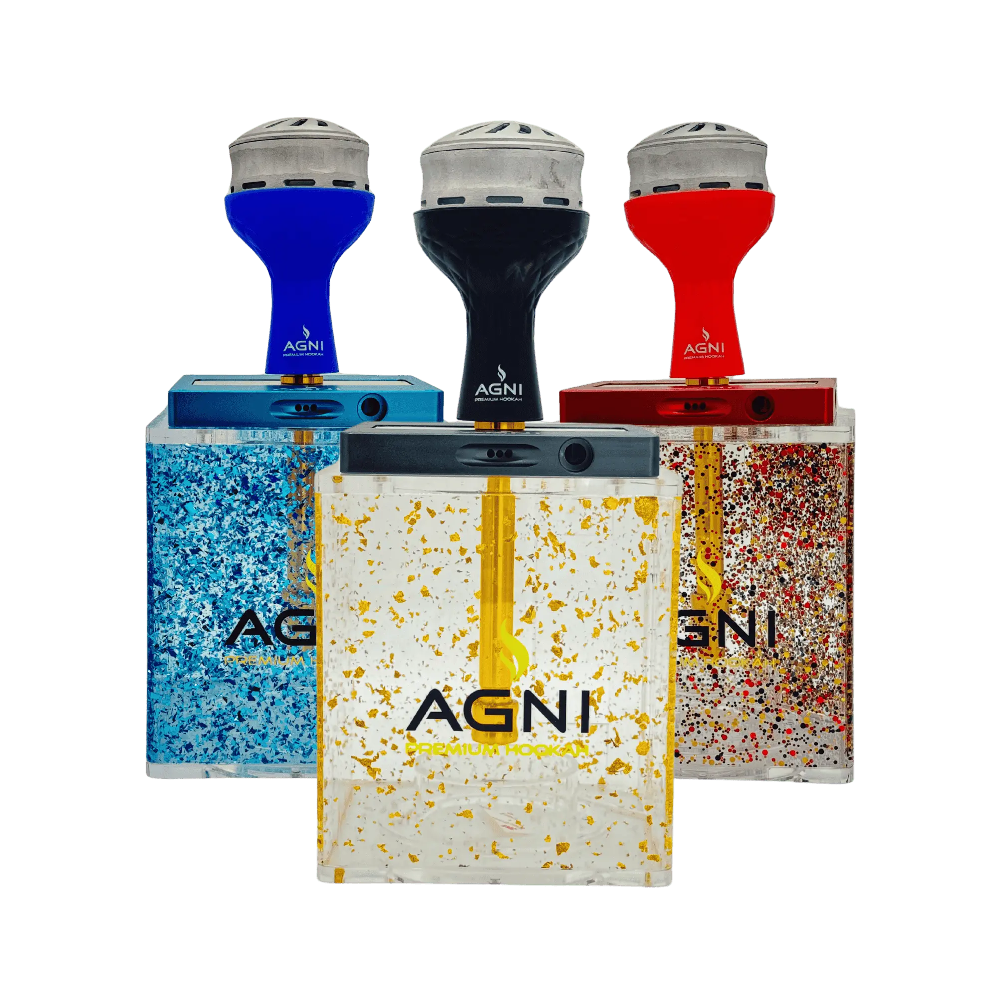 AGNI Rock Premium Full Set 1 Hose Hookah Kit | 12 inch | Assorted Colors product image