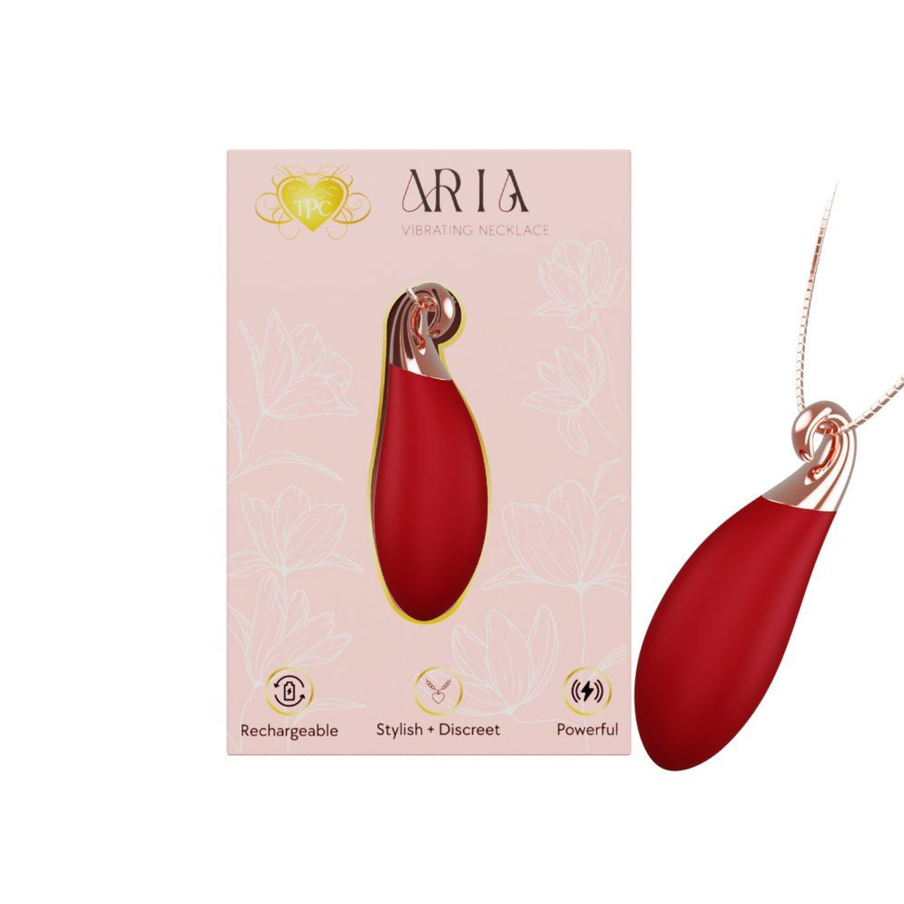 TPC ARIA Dolphin Vibrating Necklace | Red product image