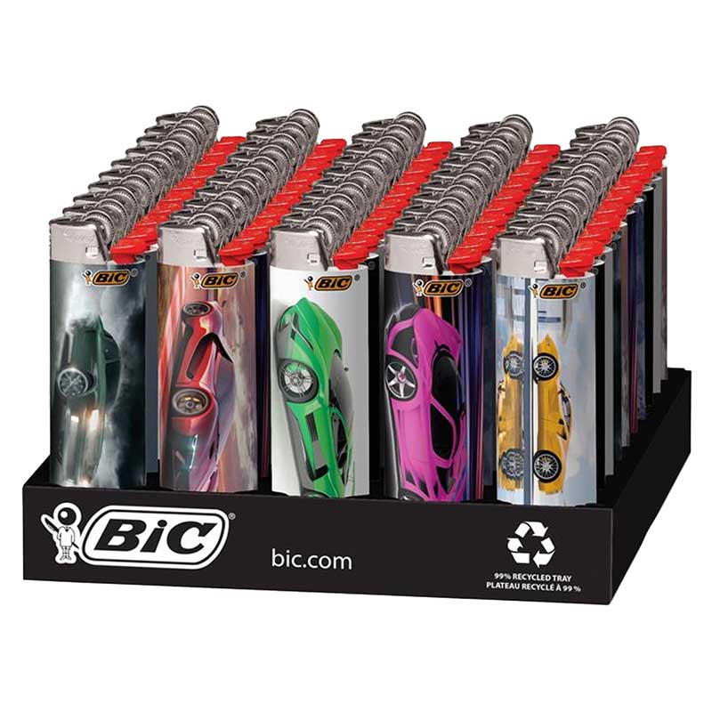 Bic Holographic Super Car Series Lighters (B3SC) | 50 Count Display product image