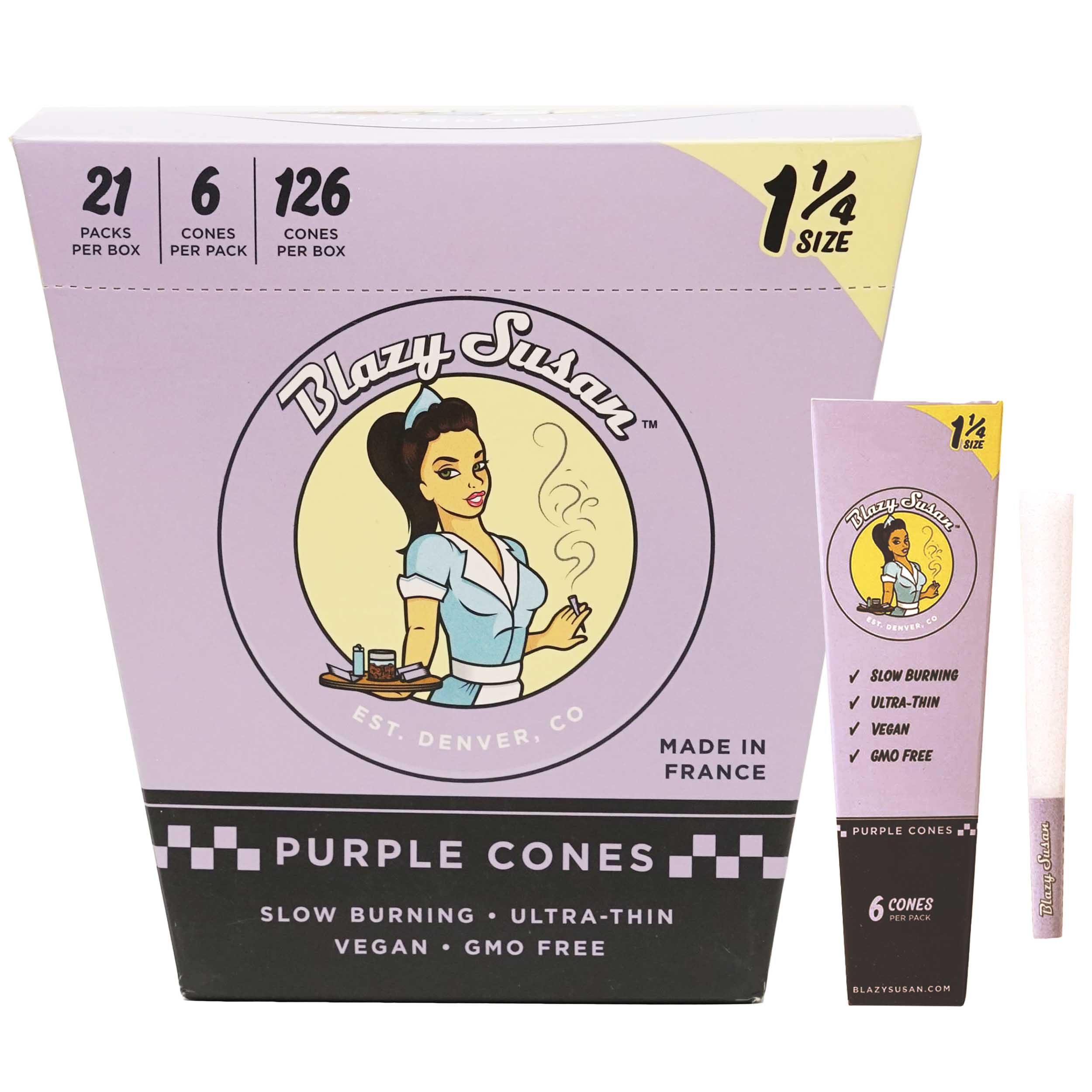 Blazy Susan Purple Cones | 1 1/4 | 6 Pack | 21 Count Display product image