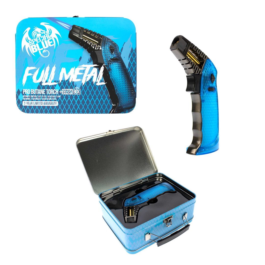Special Blue PRO Butane Full Metal Torch Lighters In Tin Box product image