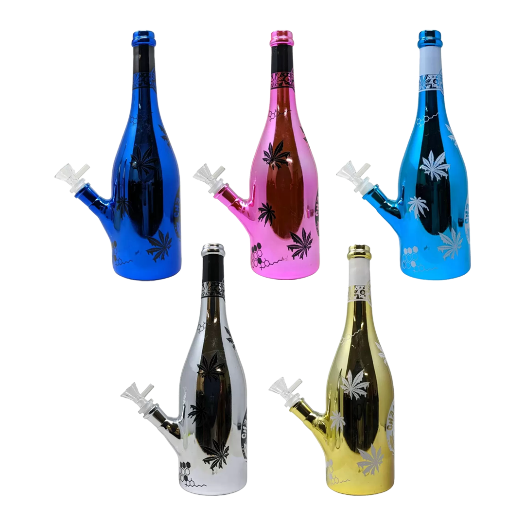 Dabtized Champagne Bottle Glass Handpipe | 6 inch | Assorted Designs product image