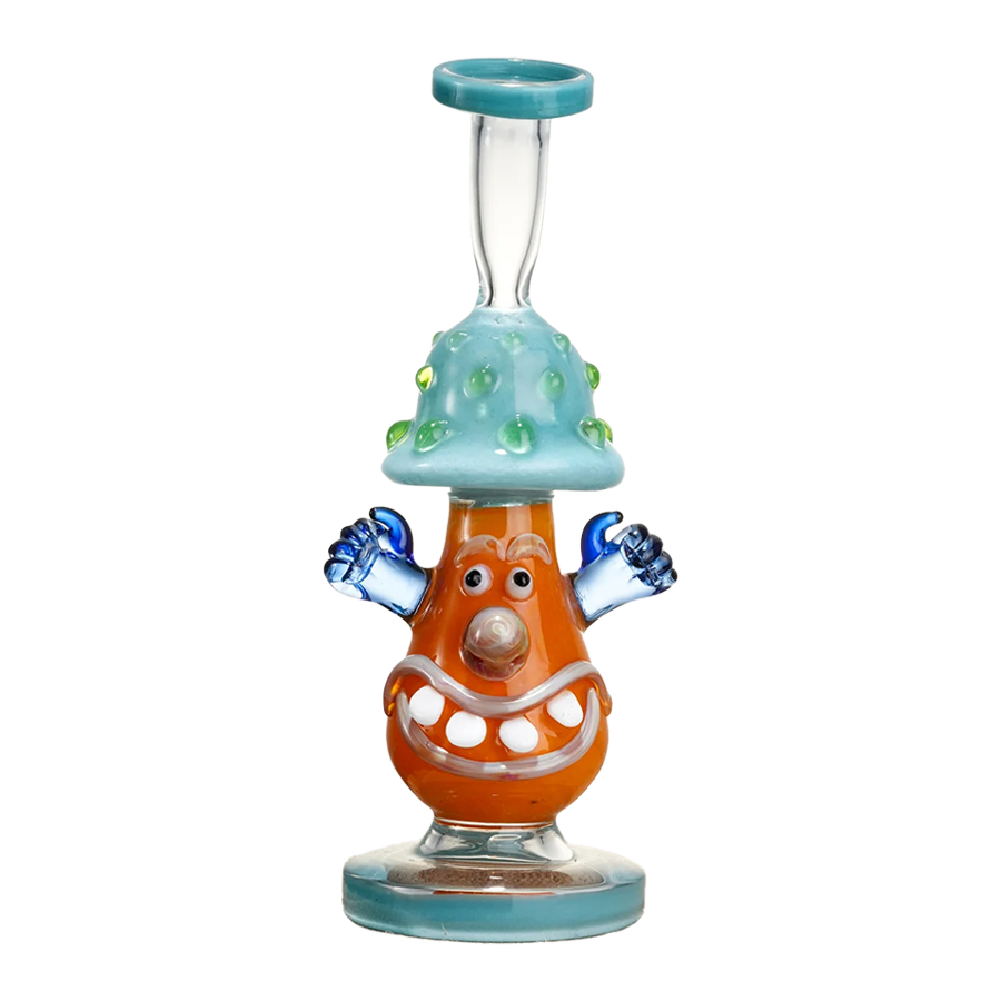 LOOKAH Cheering Mushroom Heavy Waterpipe (WPC1218) | 8 inches | Assorted Colors product image