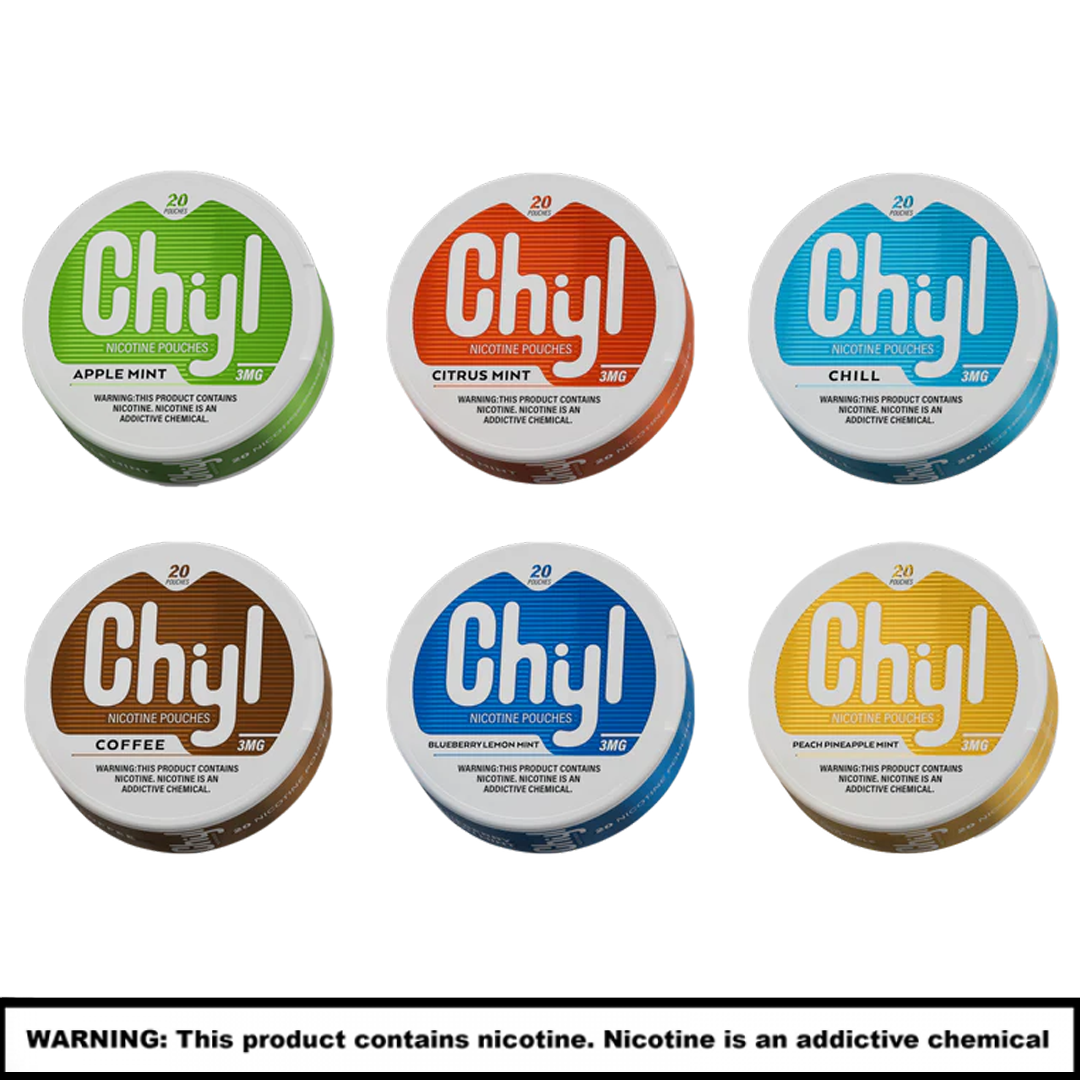 CHYL Nicotine Pouches | 3mg & 6mg | 20 Pack | 10 Count Display | Assorted Flavors product image